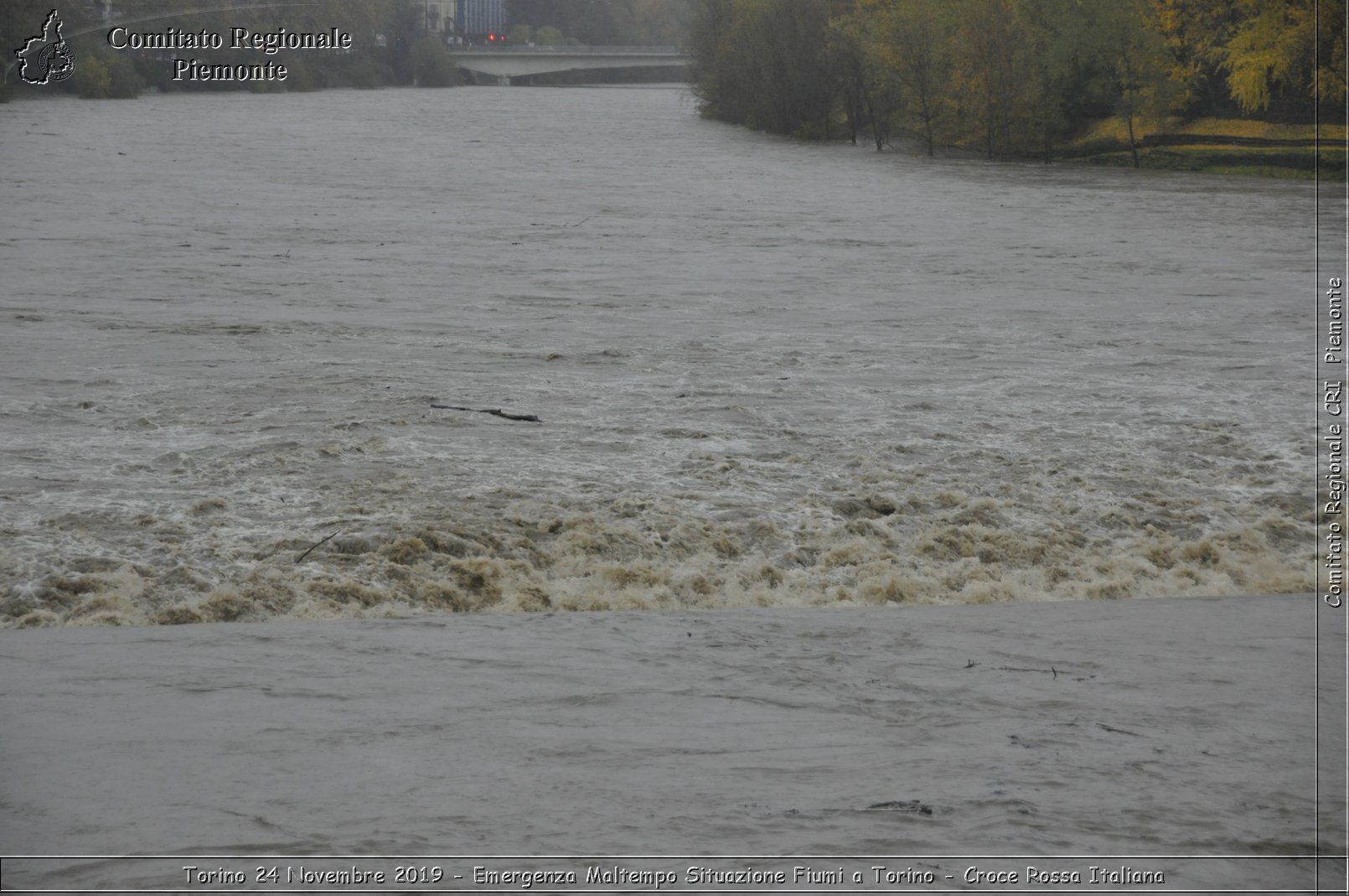 Torino 24 Novembre 2019 - Emergenza Maltempo Situazione Fiumi a Torino - Croce Rossa Italiana