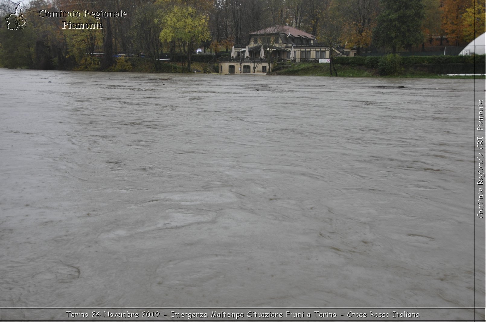 Torino 24 Novembre 2019 - Emergenza Maltempo Situazione Fiumi a Torino - Croce Rossa Italiana