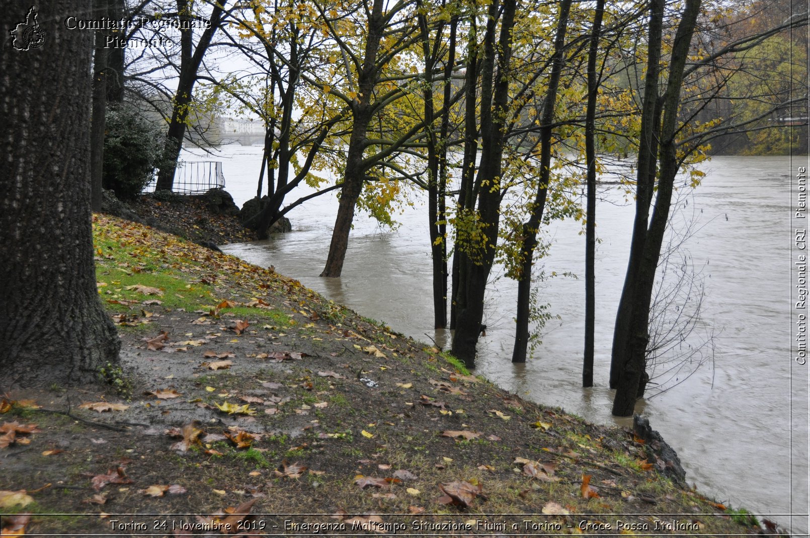 Torino 24 Novembre 2019 - Emergenza Maltempo Situazione Fiumi a Torino - Croce Rossa Italiana