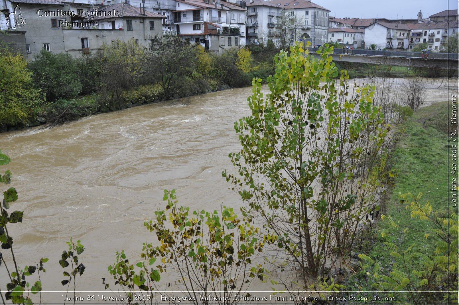 Torino 24 Novembre 2019 - Emergenza Maltempo Situazione Fiumi a Torino - Croce Rossa Italiana