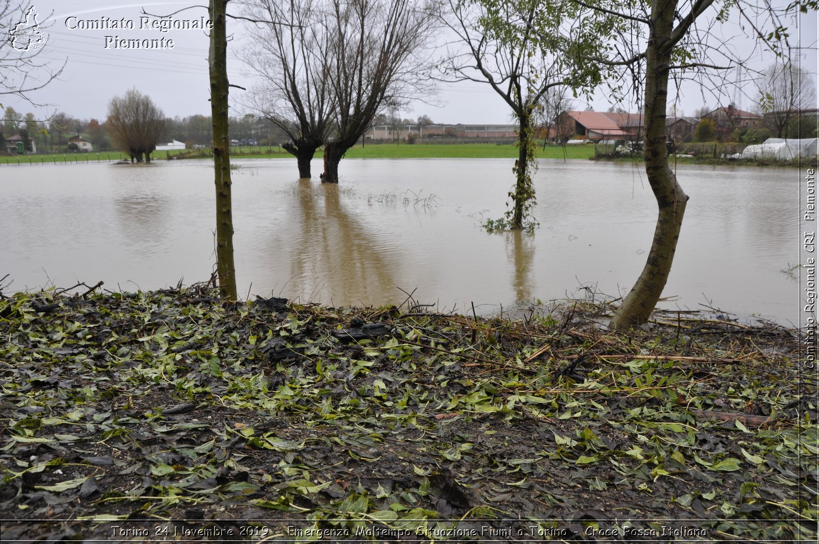 Torino 24 Novembre 2019 - Emergenza Maltempo Situazione Fiumi a Torino - Croce Rossa Italiana