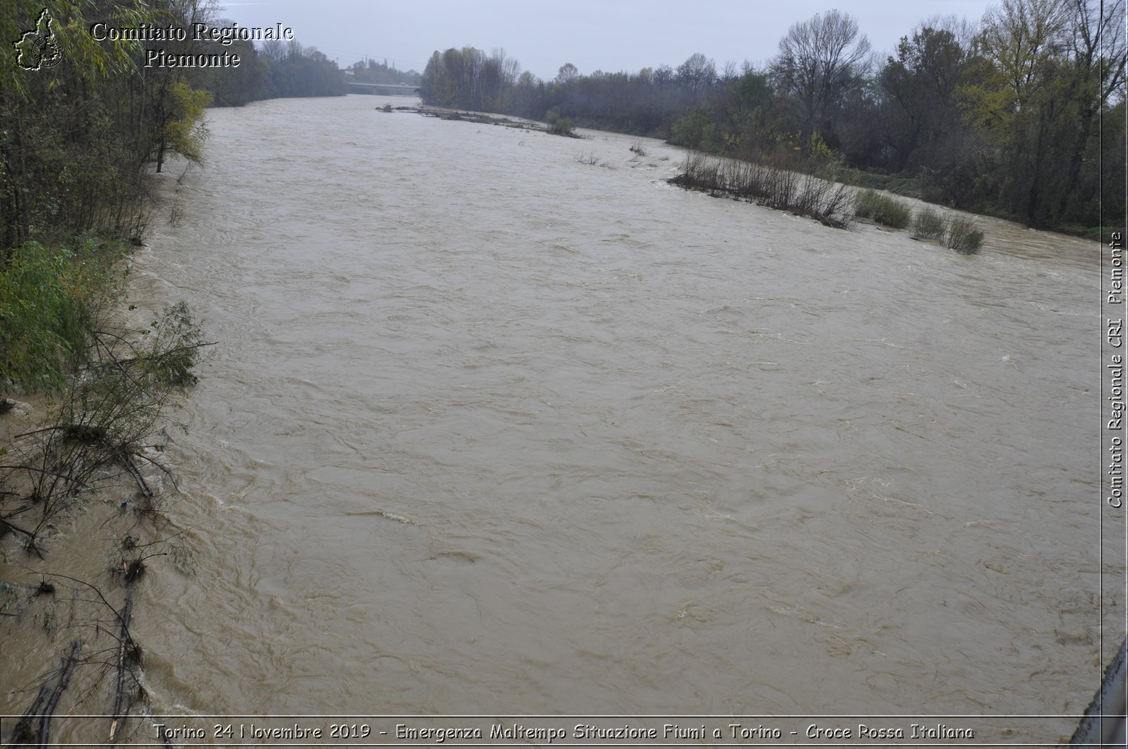 Torino 24 Novembre 2019 - Emergenza Maltempo Situazione Fiumi a Torino - Croce Rossa Italiana