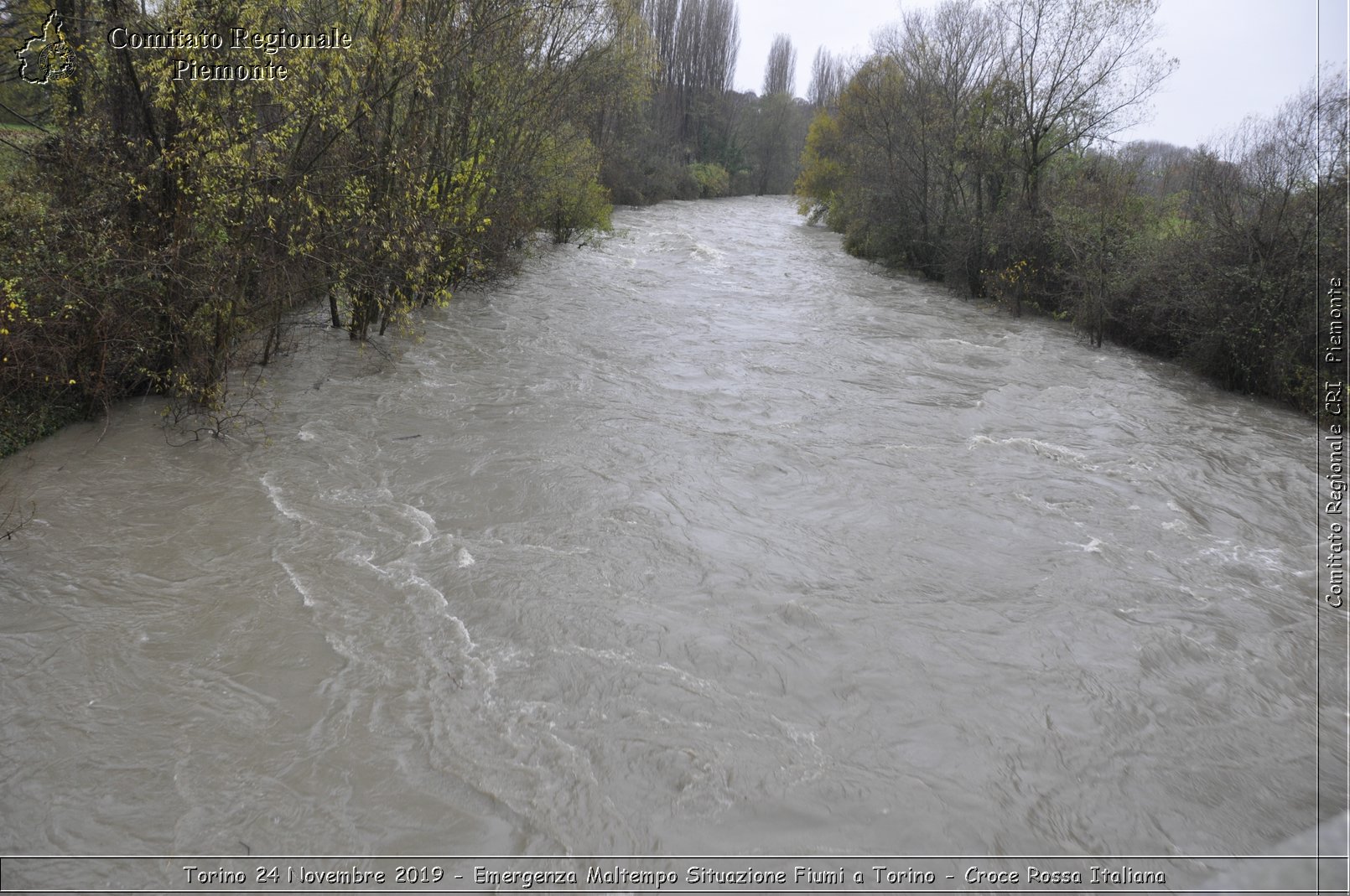 Torino 24 Novembre 2019 - Emergenza Maltempo Situazione Fiumi a Torino - Croce Rossa Italiana