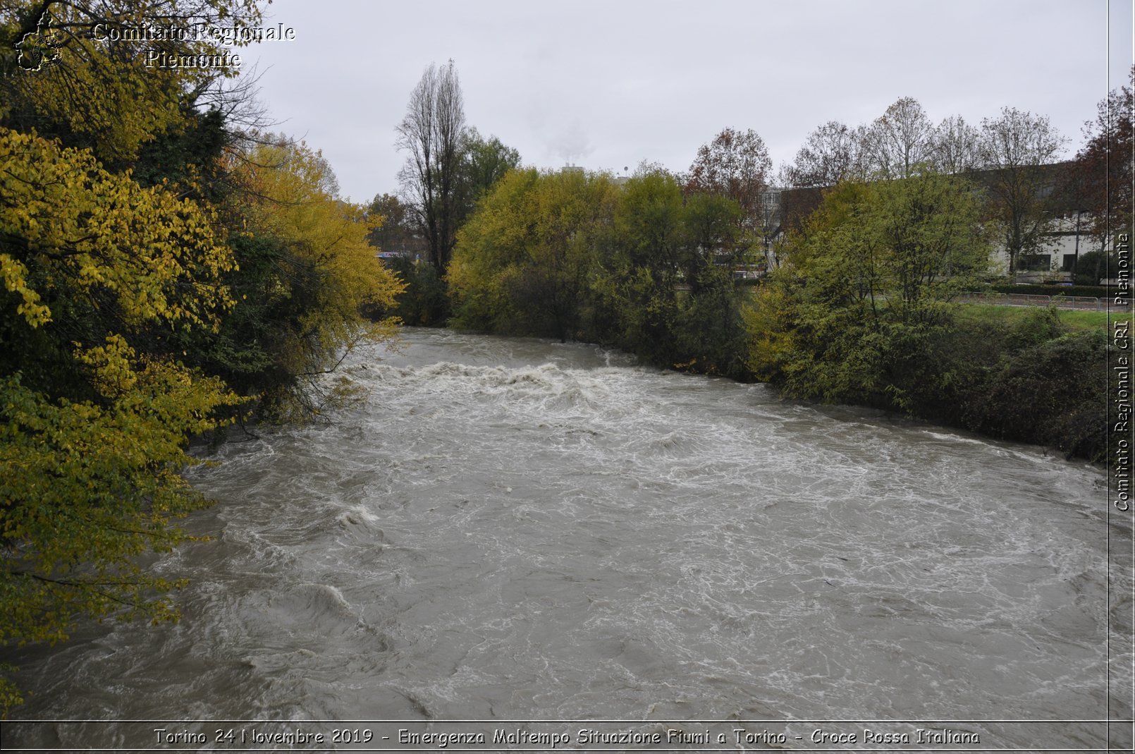 Torino 24 Novembre 2019 - Emergenza Maltempo Situazione Fiumi a Torino - Croce Rossa Italiana