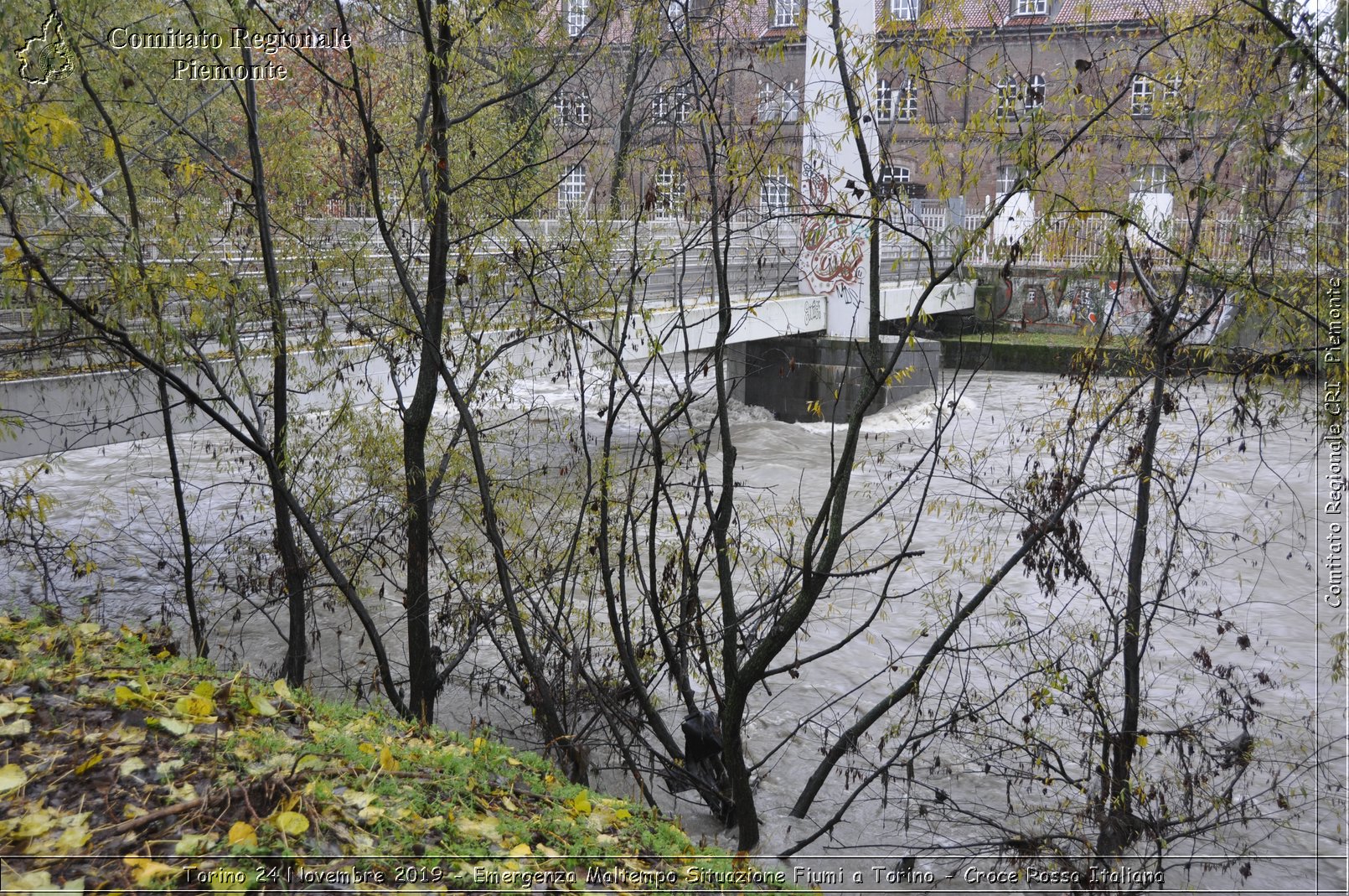 Torino 24 Novembre 2019 - Emergenza Maltempo Situazione Fiumi a Torino - Croce Rossa Italiana