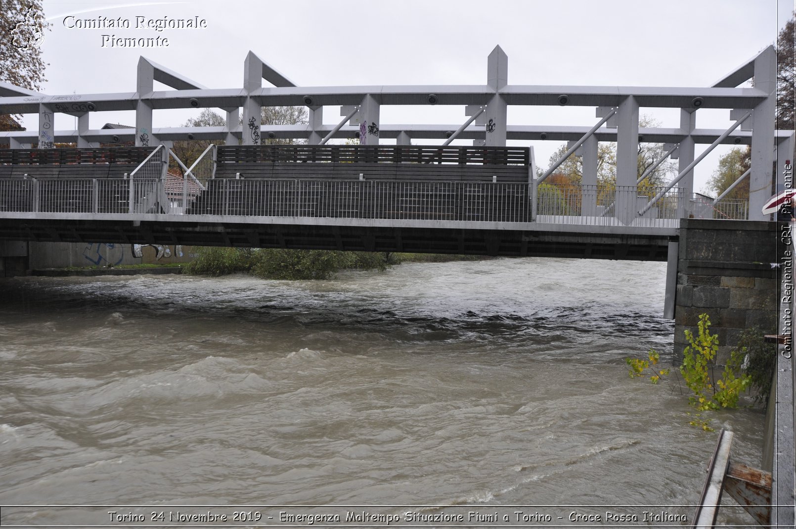 Torino 24 Novembre 2019 - Emergenza Maltempo Situazione Fiumi a Torino - Croce Rossa Italiana