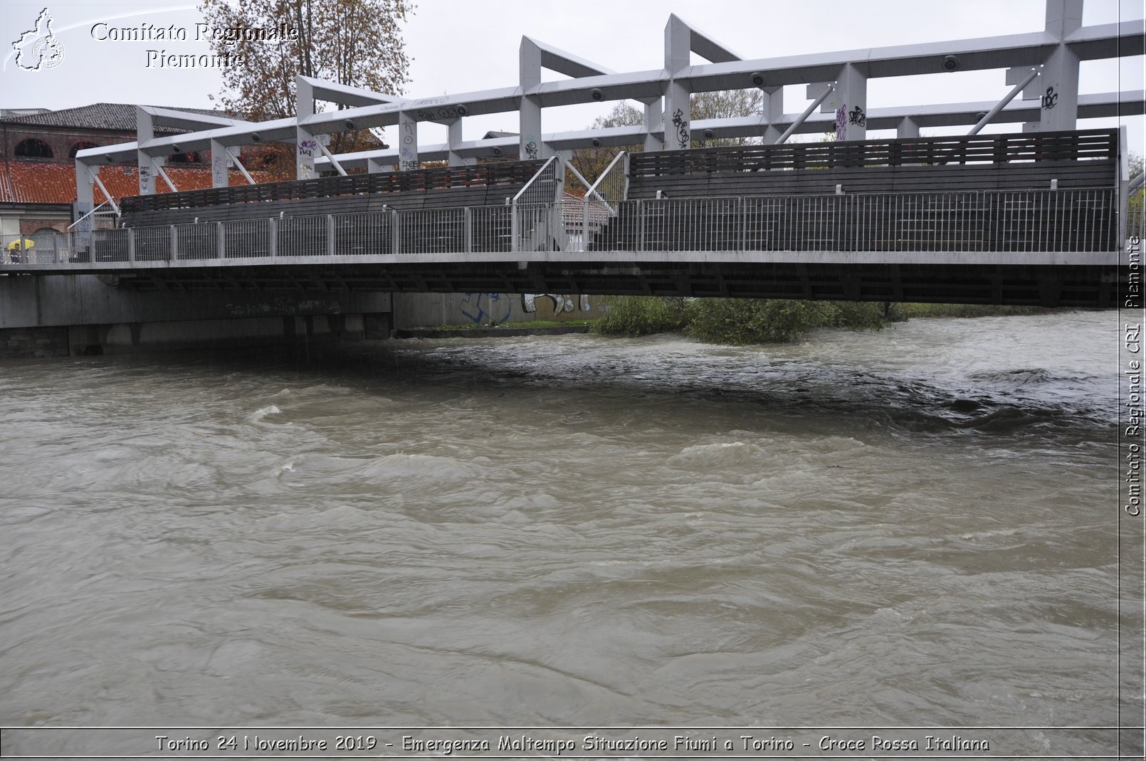 Torino 24 Novembre 2019 - Emergenza Maltempo Situazione Fiumi a Torino - Croce Rossa Italiana