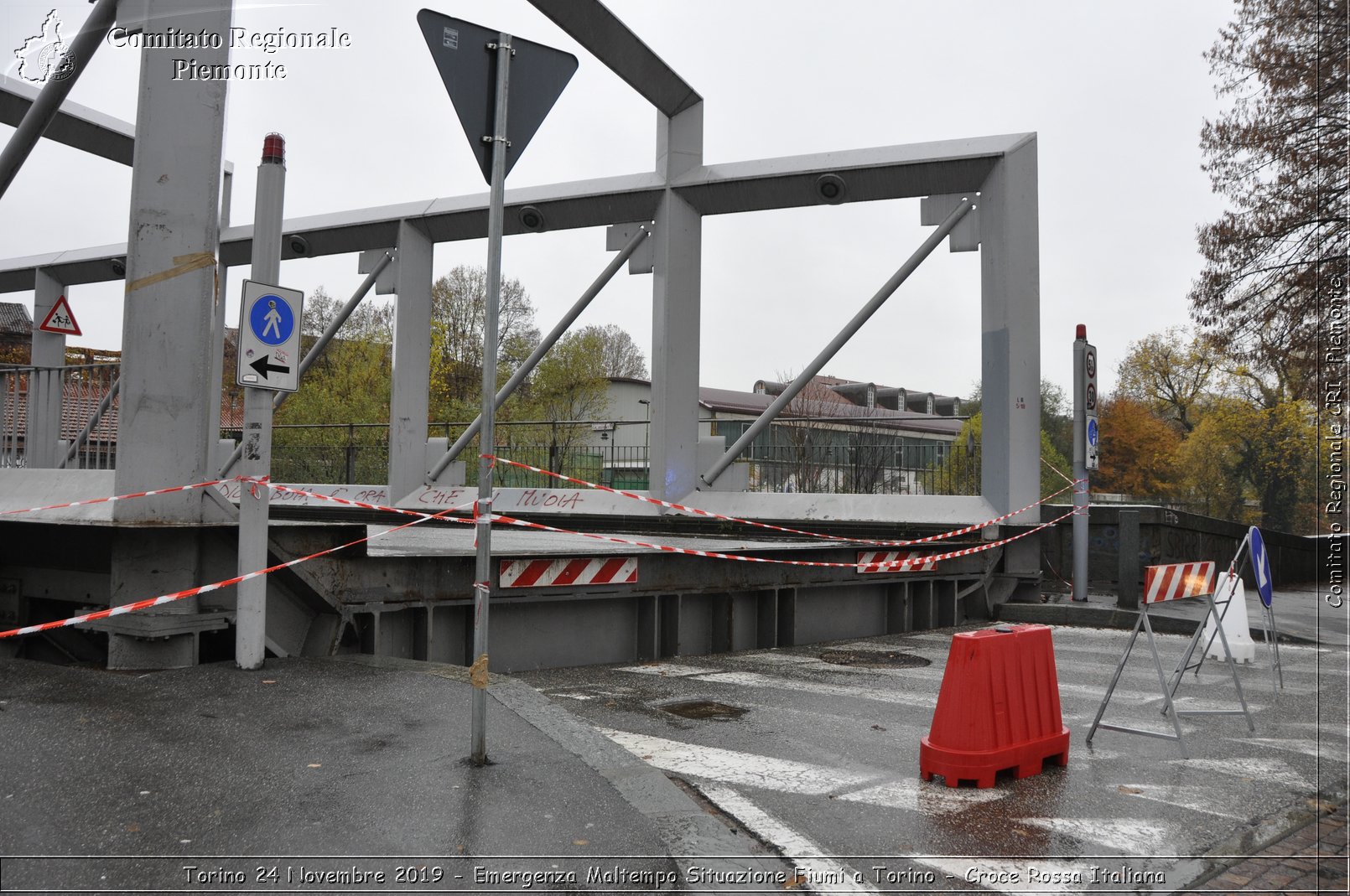 Torino 24 Novembre 2019 - Emergenza Maltempo Situazione Fiumi a Torino - Croce Rossa Italiana