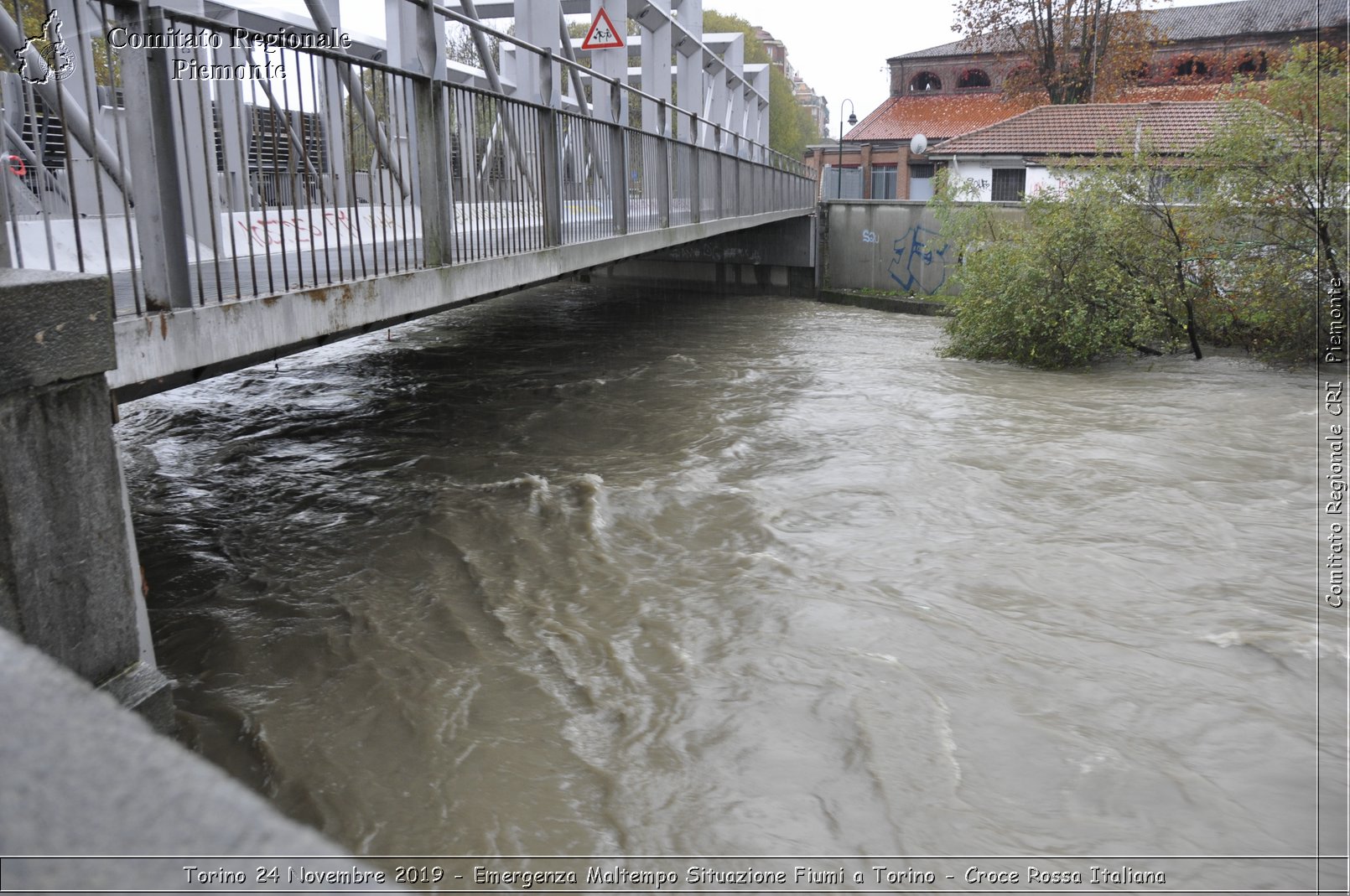 Torino 24 Novembre 2019 - Emergenza Maltempo Situazione Fiumi a Torino - Croce Rossa Italiana