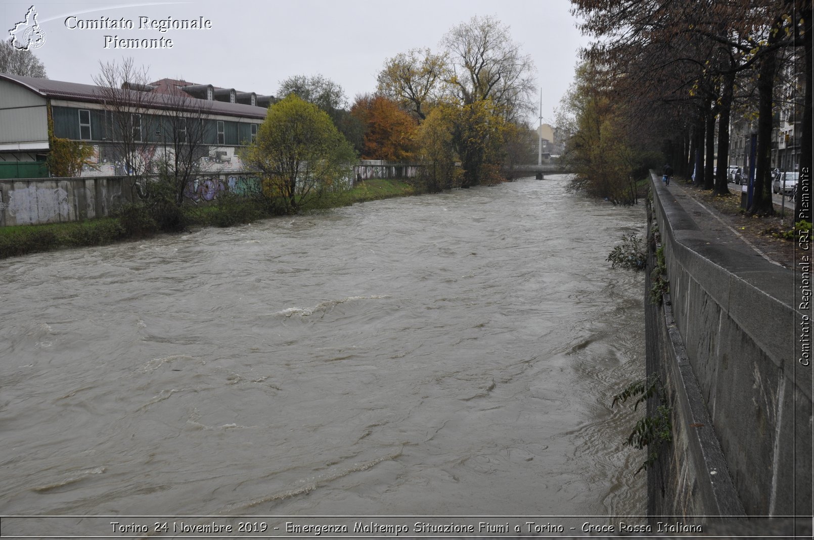 Torino 24 Novembre 2019 - Emergenza Maltempo Situazione Fiumi a Torino - Croce Rossa Italiana