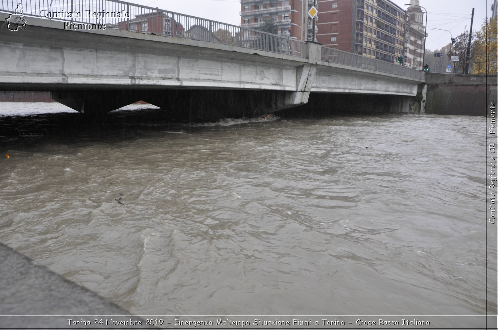 Torino 24 Novembre 2019 - Emergenza Maltempo Situazione Fiumi a Torino - Croce Rossa Italiana