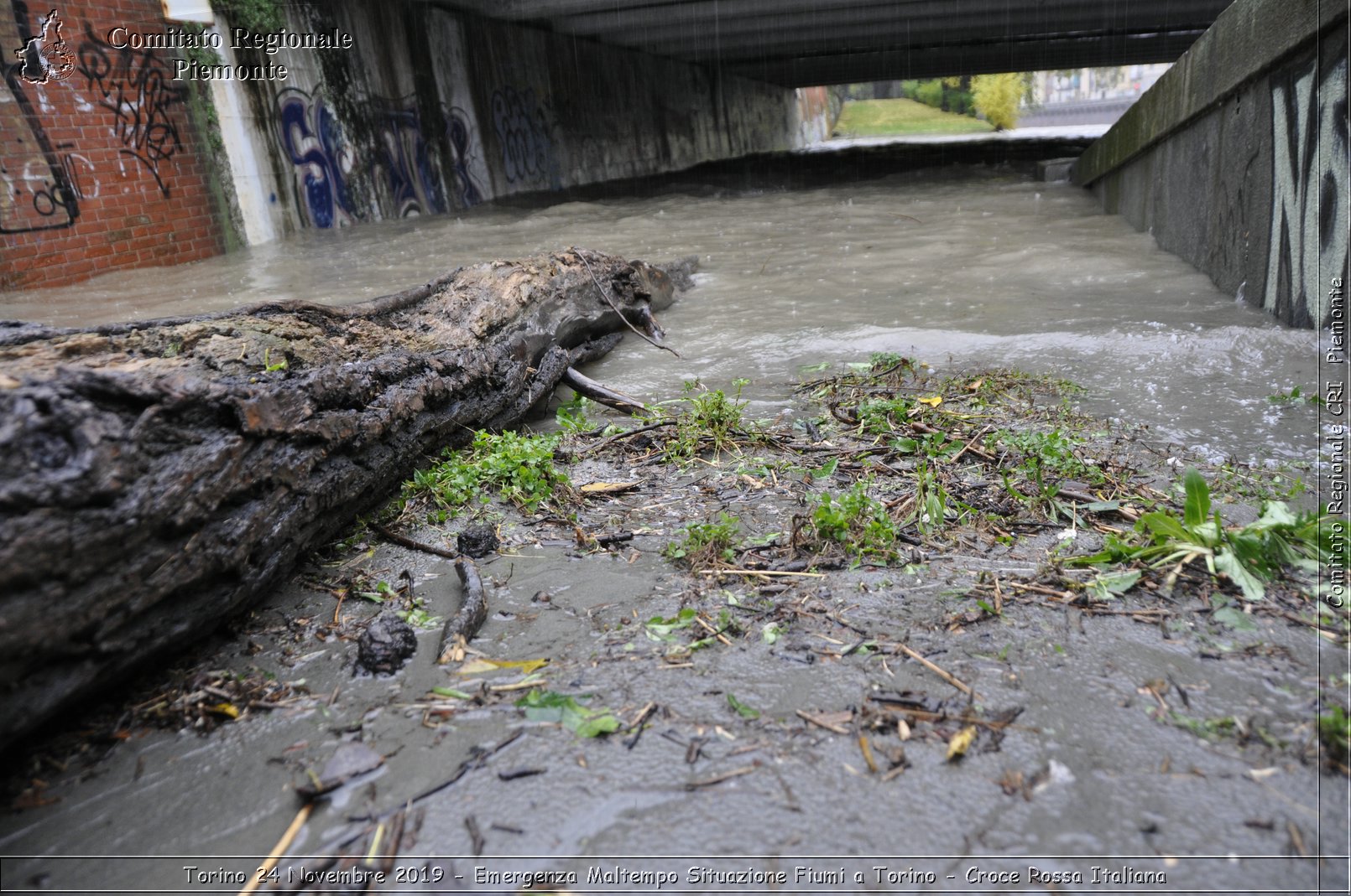 Torino 24 Novembre 2019 - Emergenza Maltempo Situazione Fiumi a Torino - Croce Rossa Italiana