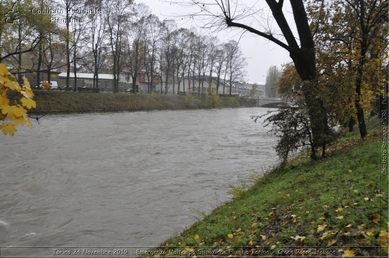 Torino 24 Novembre 2019 - Emergenza Maltempo Situazione Fiumi a Torino - Croce Rossa Italiana