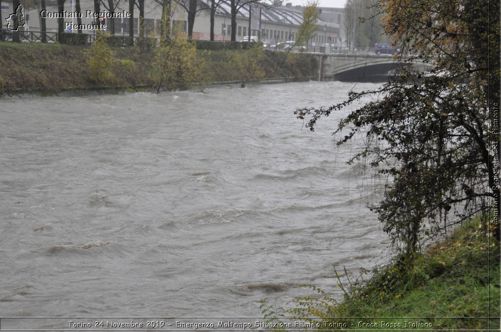 Torino 24 Novembre 2019 - Emergenza Maltempo Situazione Fiumi a Torino - Croce Rossa Italiana