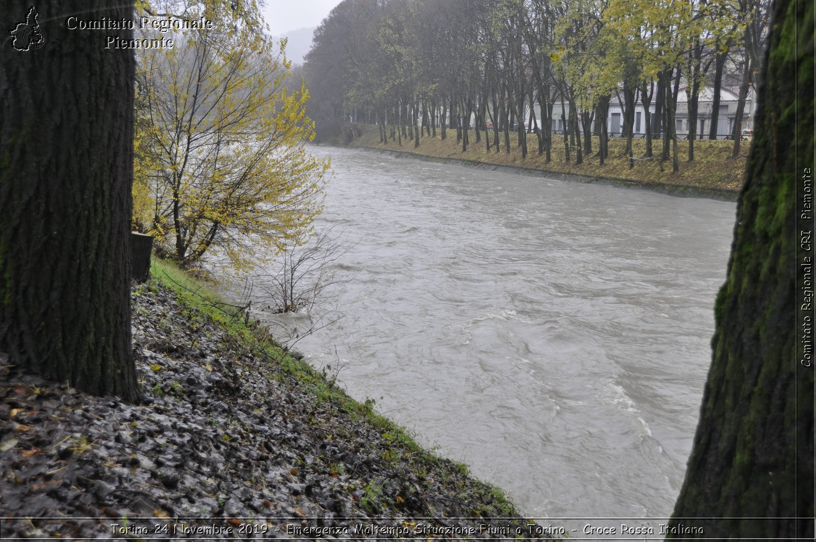 Torino 24 Novembre 2019 - Emergenza Maltempo Situazione Fiumi a Torino - Croce Rossa Italiana