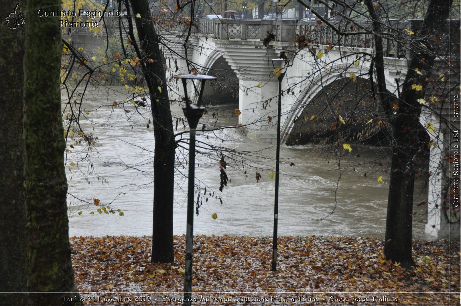 Torino 24 Novembre 2019 - Emergenza Maltempo Situazione Fiumi a Torino - Croce Rossa Italiana