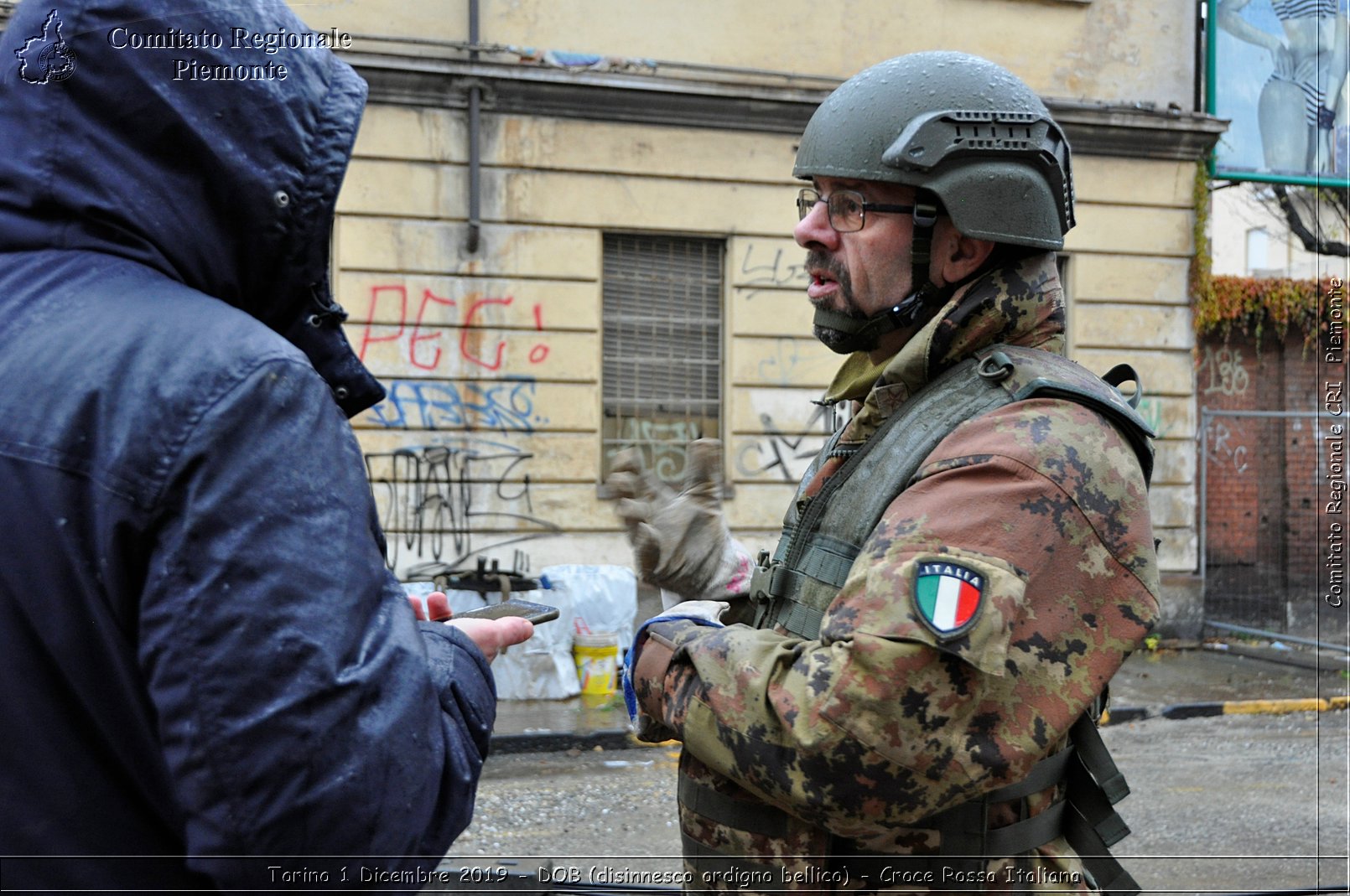 Torino 1 Dicembre 2019 - DOB (disinnesco ordigno bellico) - Croce Rossa Italiana