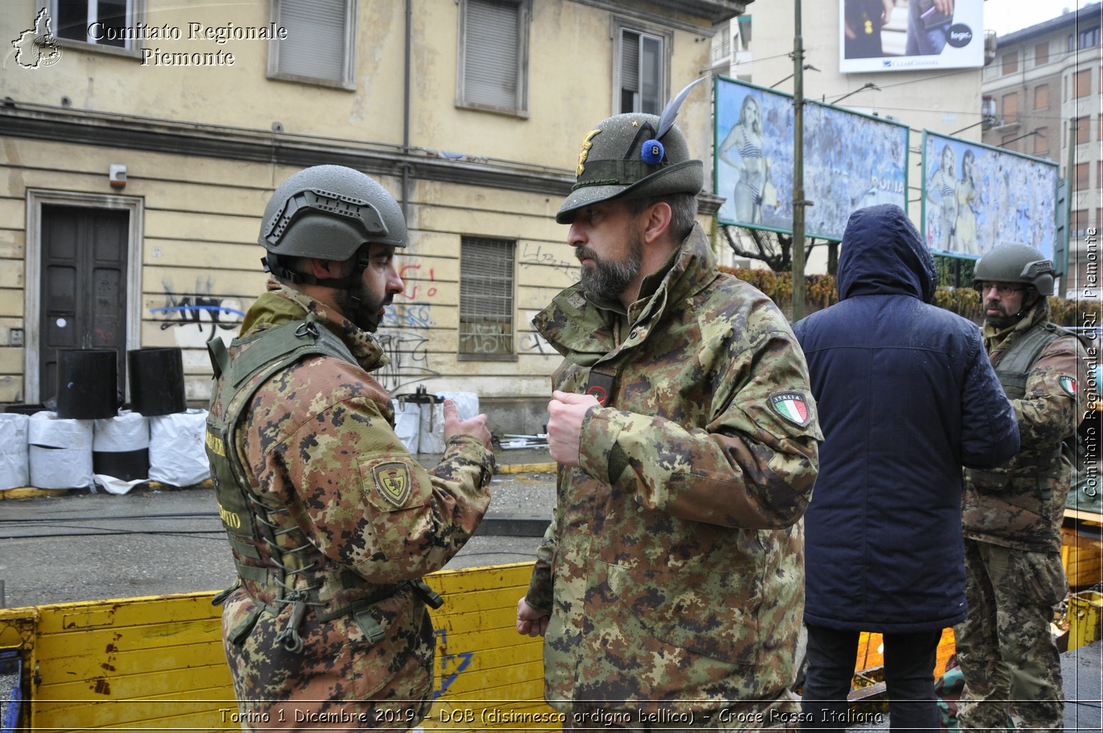 Torino 1 Dicembre 2019 - DOB (disinnesco ordigno bellico) - Croce Rossa Italiana