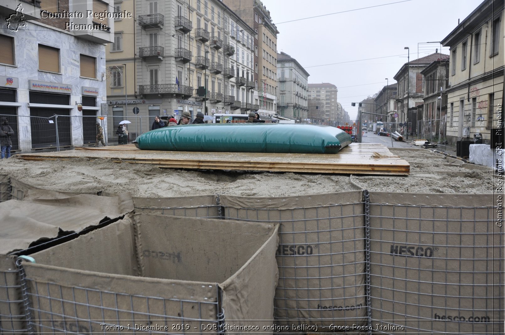 Torino 1 Dicembre 2019 - DOB (disinnesco ordigno bellico) - Croce Rossa Italiana