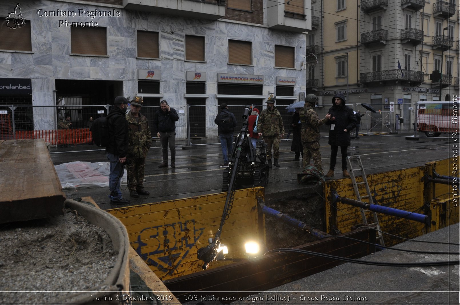 Torino 1 Dicembre 2019 - DOB (disinnesco ordigno bellico) - Croce Rossa Italiana