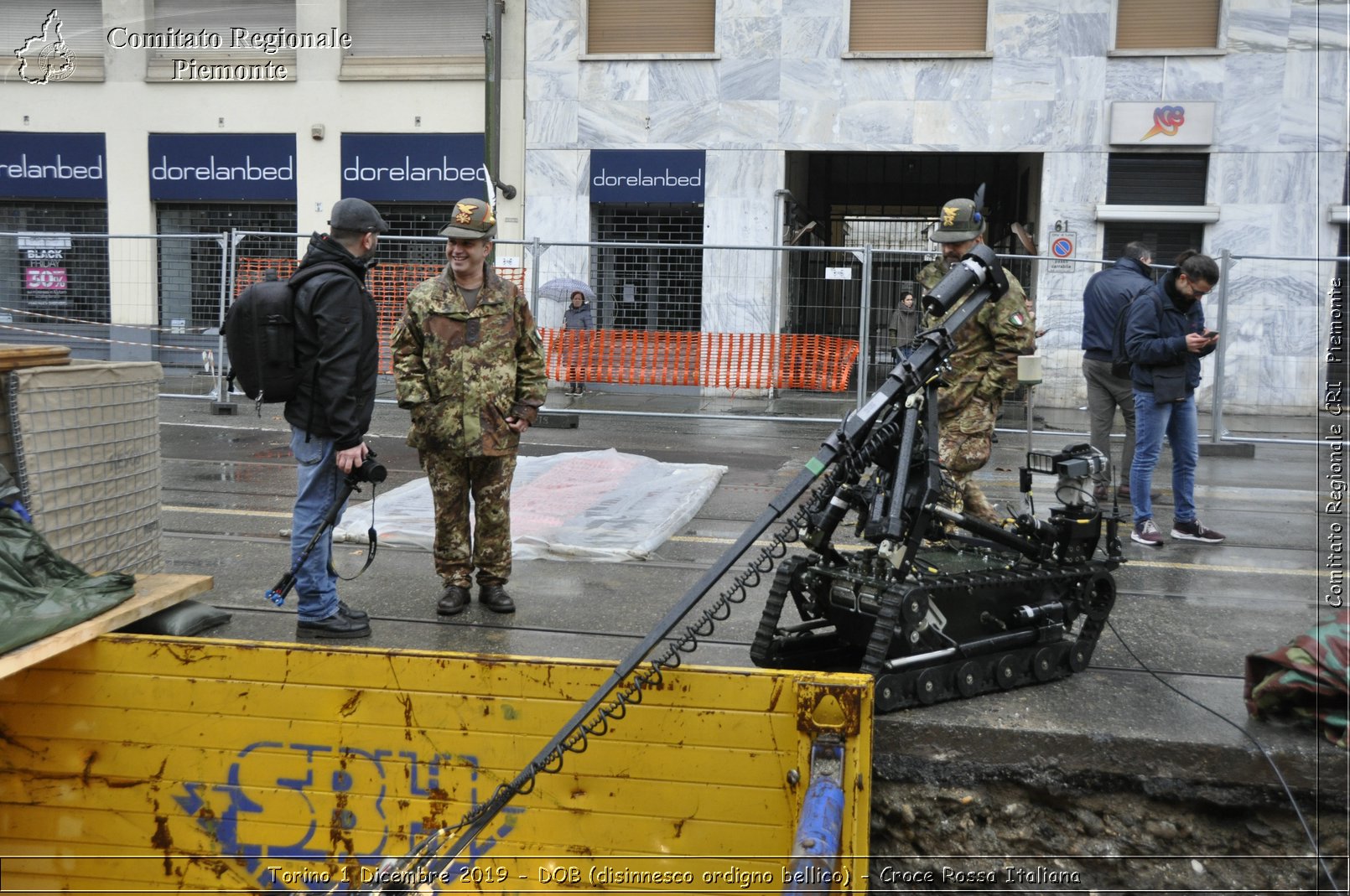 Torino 1 Dicembre 2019 - DOB (disinnesco ordigno bellico) - Croce Rossa Italiana