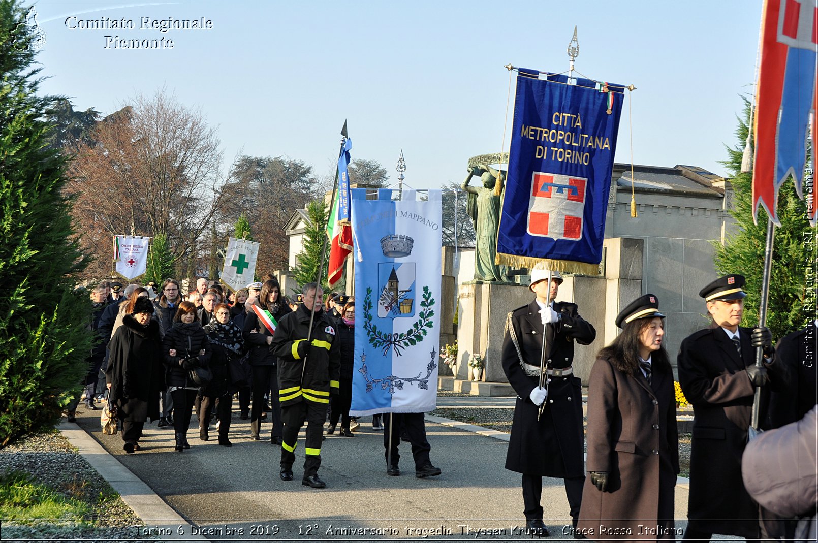 Torino 6 Dicembre 2019 - 12 Anniversario tragedia Thyssen Krupp - Croce Rossa Italiana