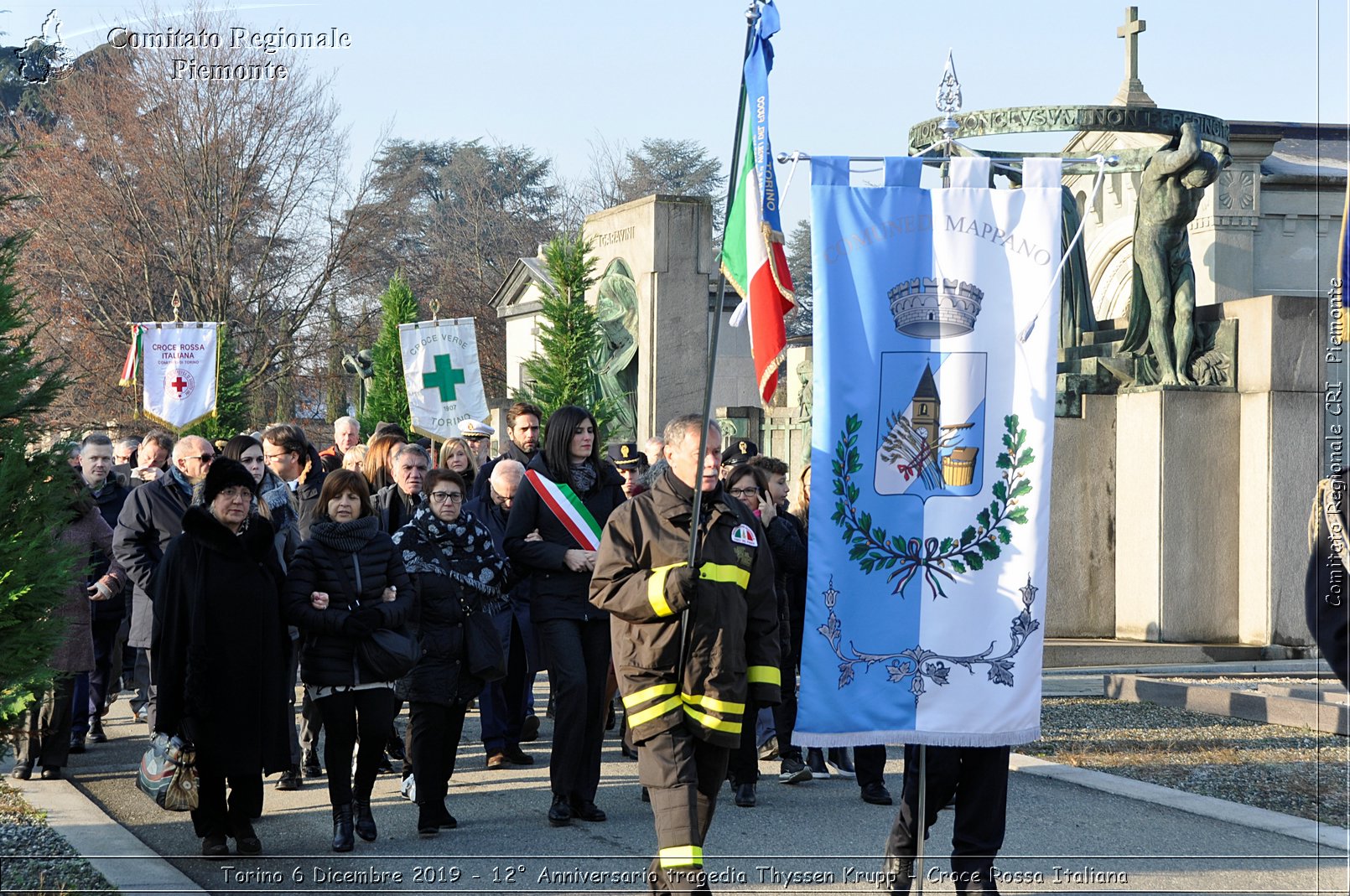 Torino 6 Dicembre 2019 - 12 Anniversario tragedia Thyssen Krupp - Croce Rossa Italiana