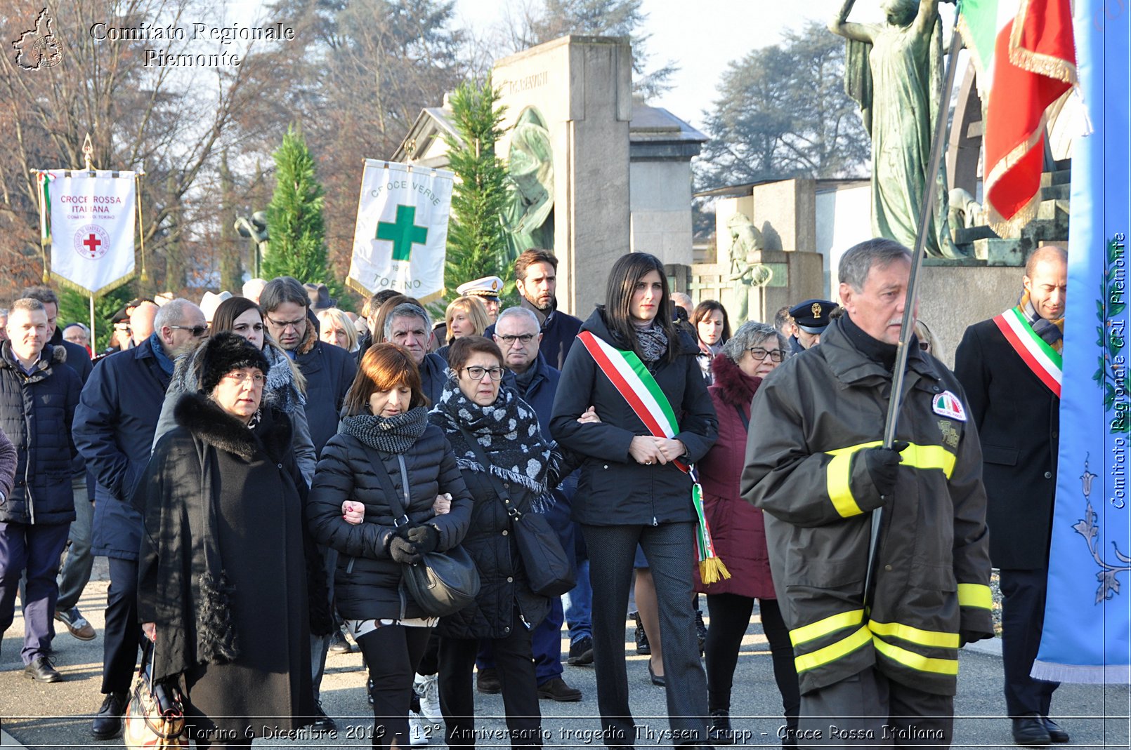 Torino 6 Dicembre 2019 - 12 Anniversario tragedia Thyssen Krupp - Croce Rossa Italiana