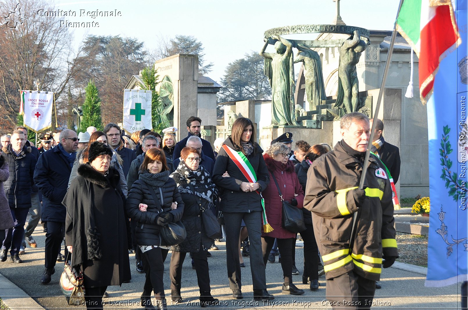 Torino 6 Dicembre 2019 - 12 Anniversario tragedia Thyssen Krupp - Croce Rossa Italiana