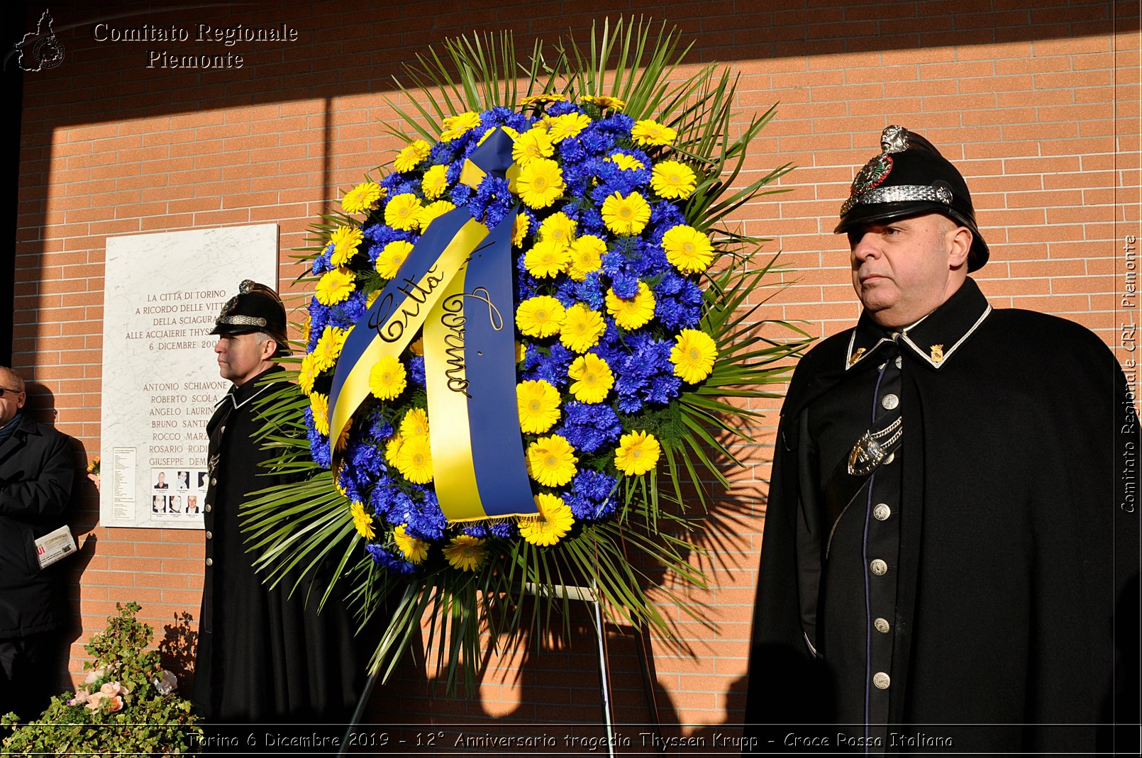 Torino 6 Dicembre 2019 - 12 Anniversario tragedia Thyssen Krupp - Croce Rossa Italiana