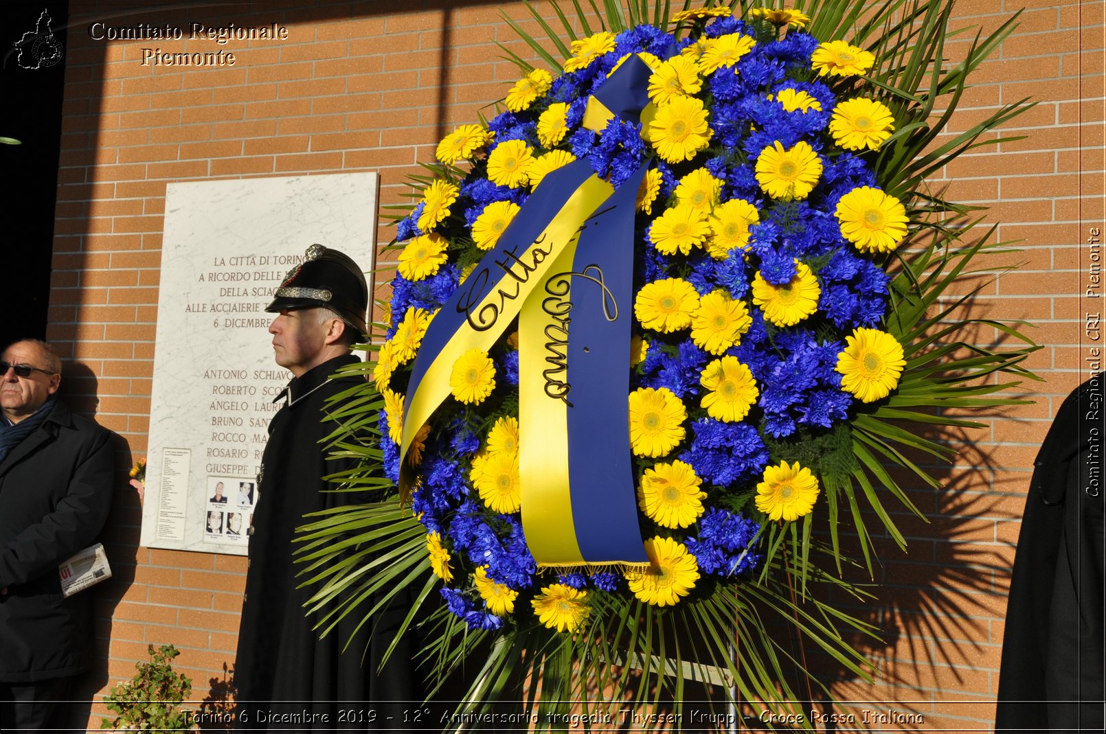 Torino 6 Dicembre 2019 - 12 Anniversario tragedia Thyssen Krupp - Croce Rossa Italiana