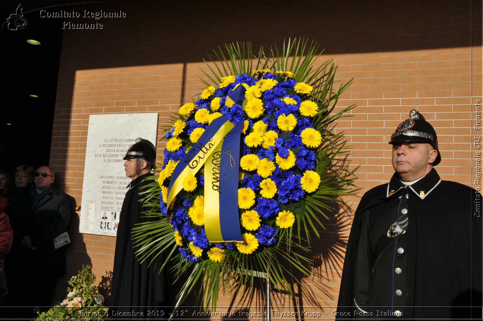 Torino 6 Dicembre 2019 - 12 Anniversario tragedia Thyssen Krupp - Croce Rossa Italiana