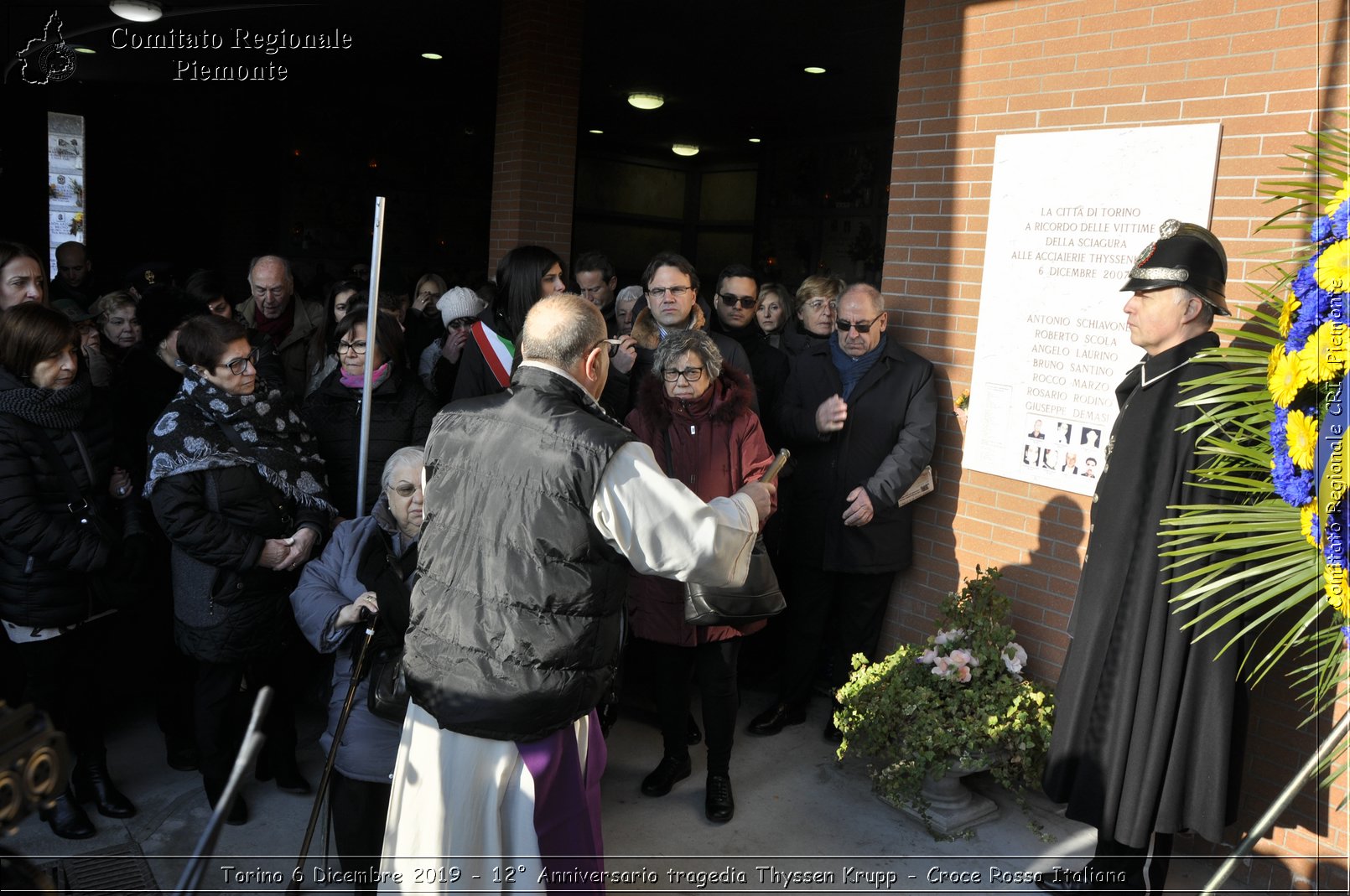 Torino 6 Dicembre 2019 - 12 Anniversario tragedia Thyssen Krupp - Croce Rossa Italiana