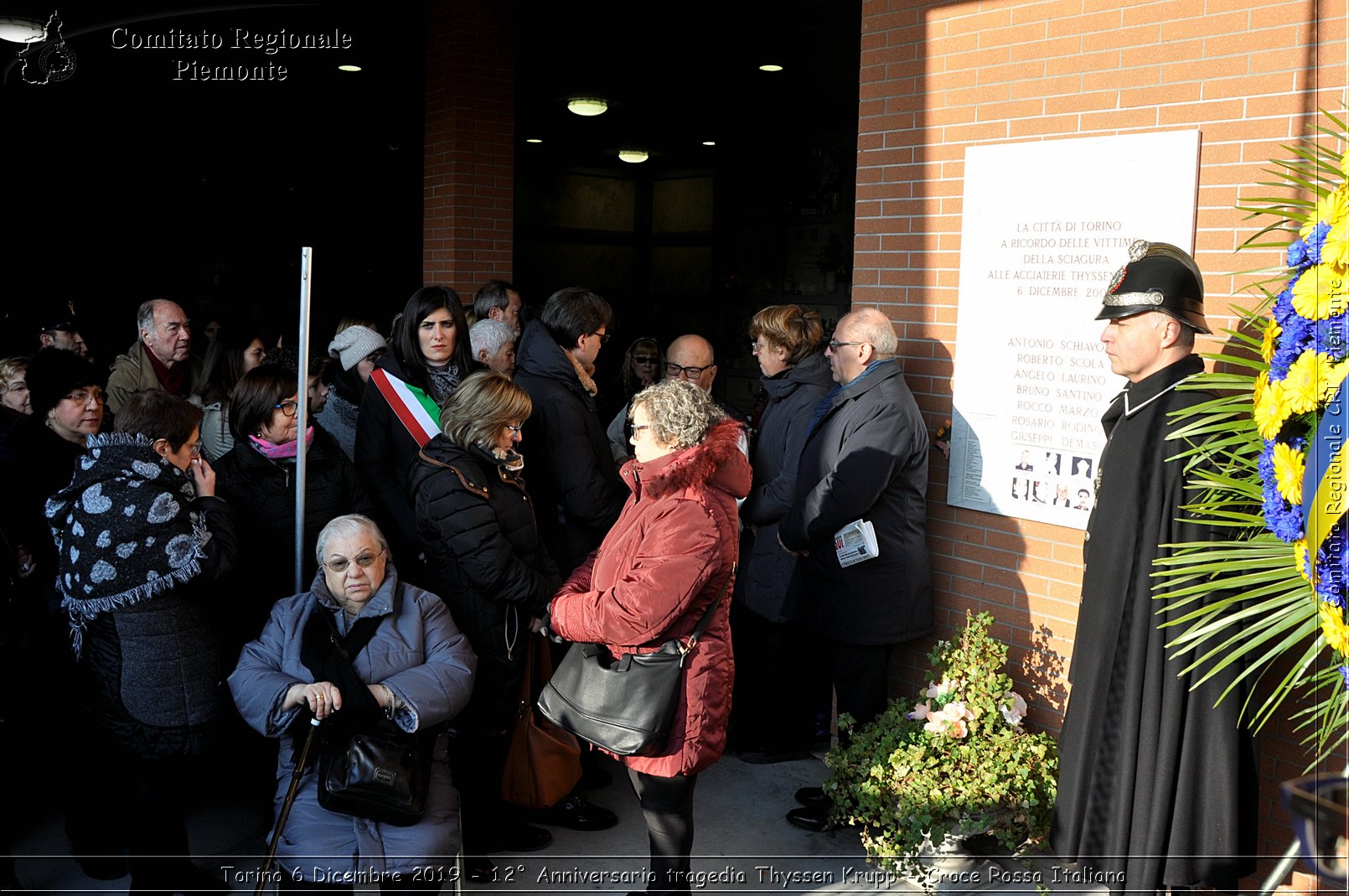 Torino 6 Dicembre 2019 - 12 Anniversario tragedia Thyssen Krupp - Croce Rossa Italiana