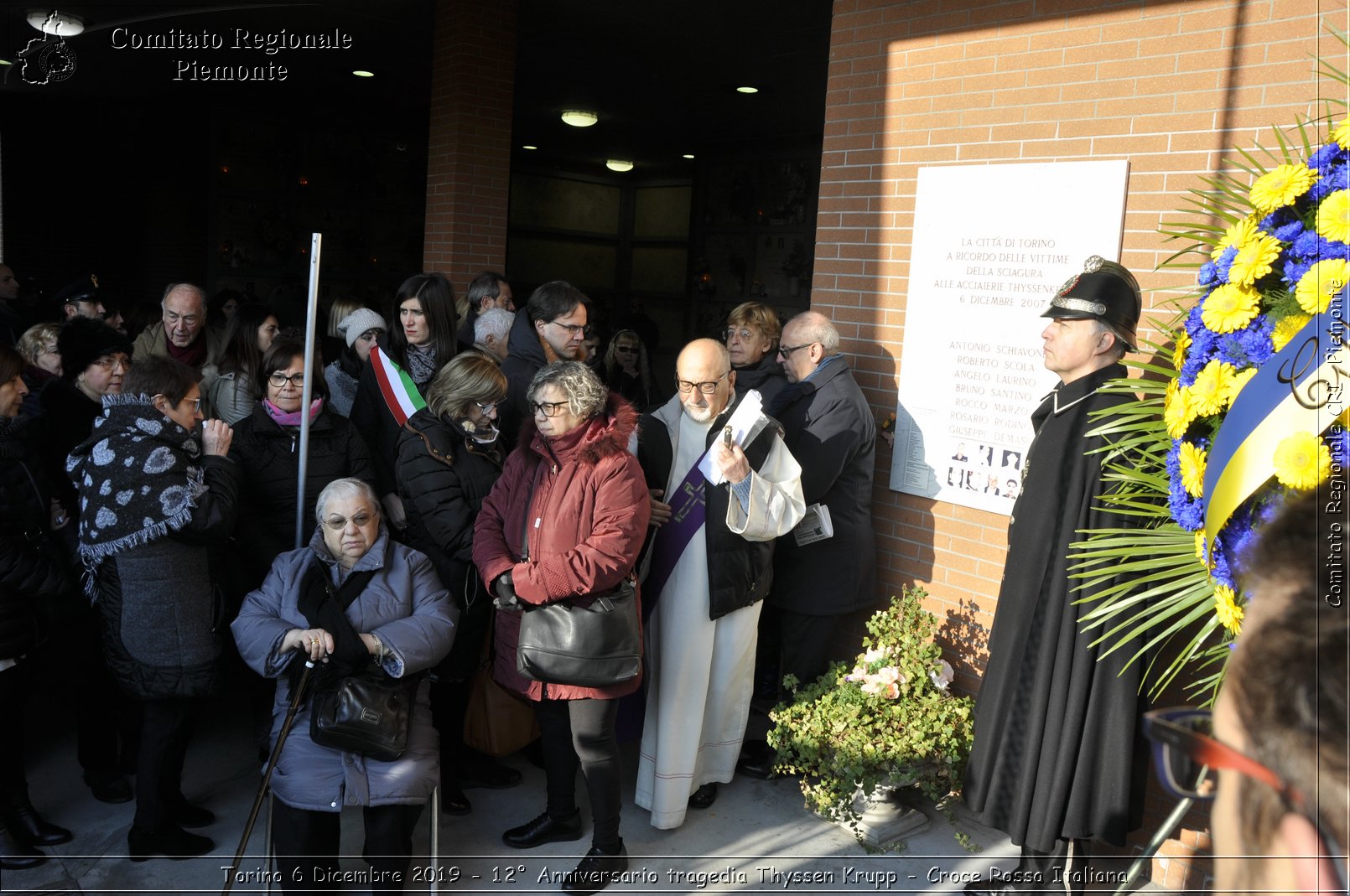 Torino 6 Dicembre 2019 - 12 Anniversario tragedia Thyssen Krupp - Croce Rossa Italiana