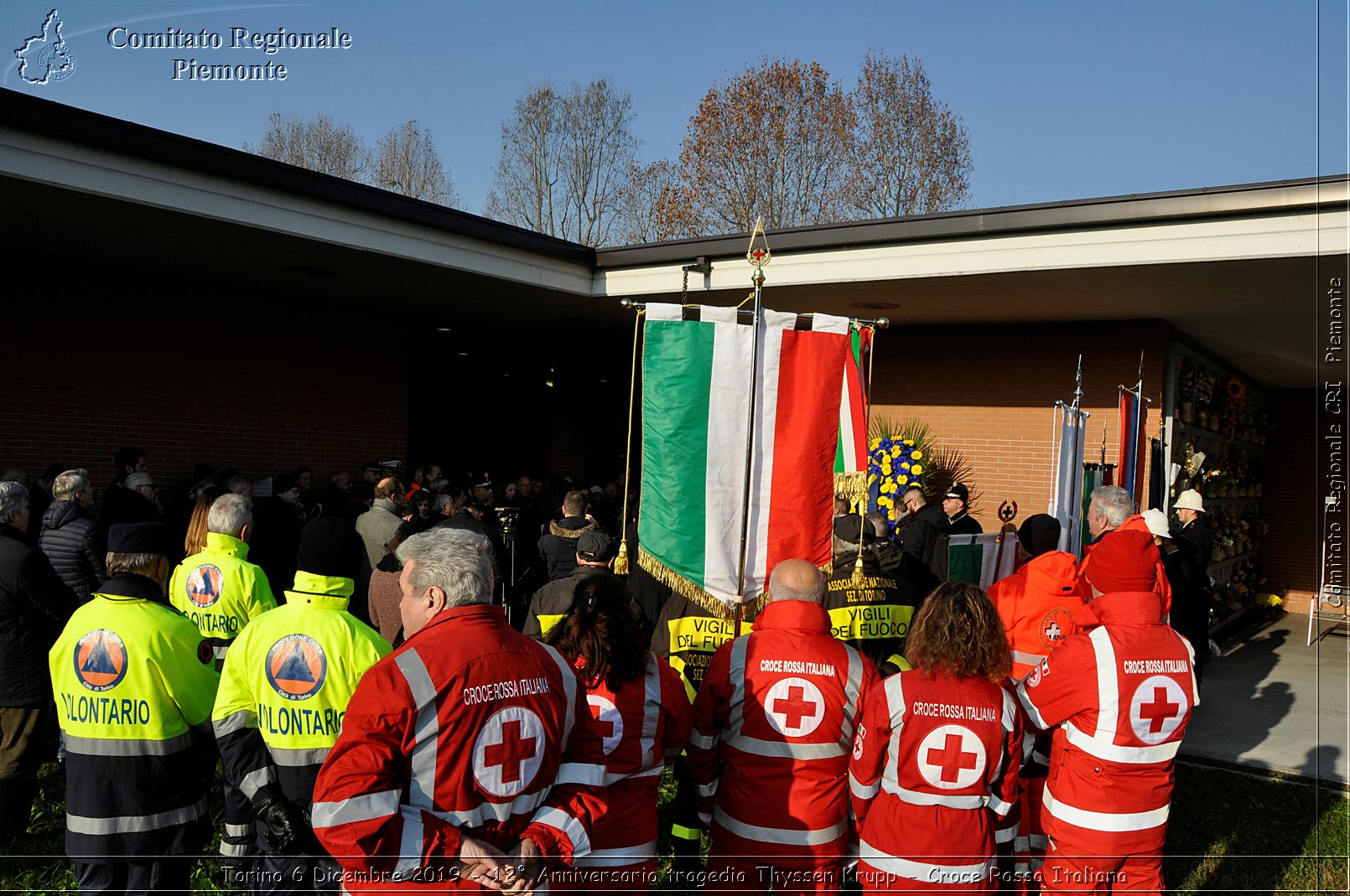 Torino 6 Dicembre 2019 - 12 Anniversario tragedia Thyssen Krupp - Croce Rossa Italiana