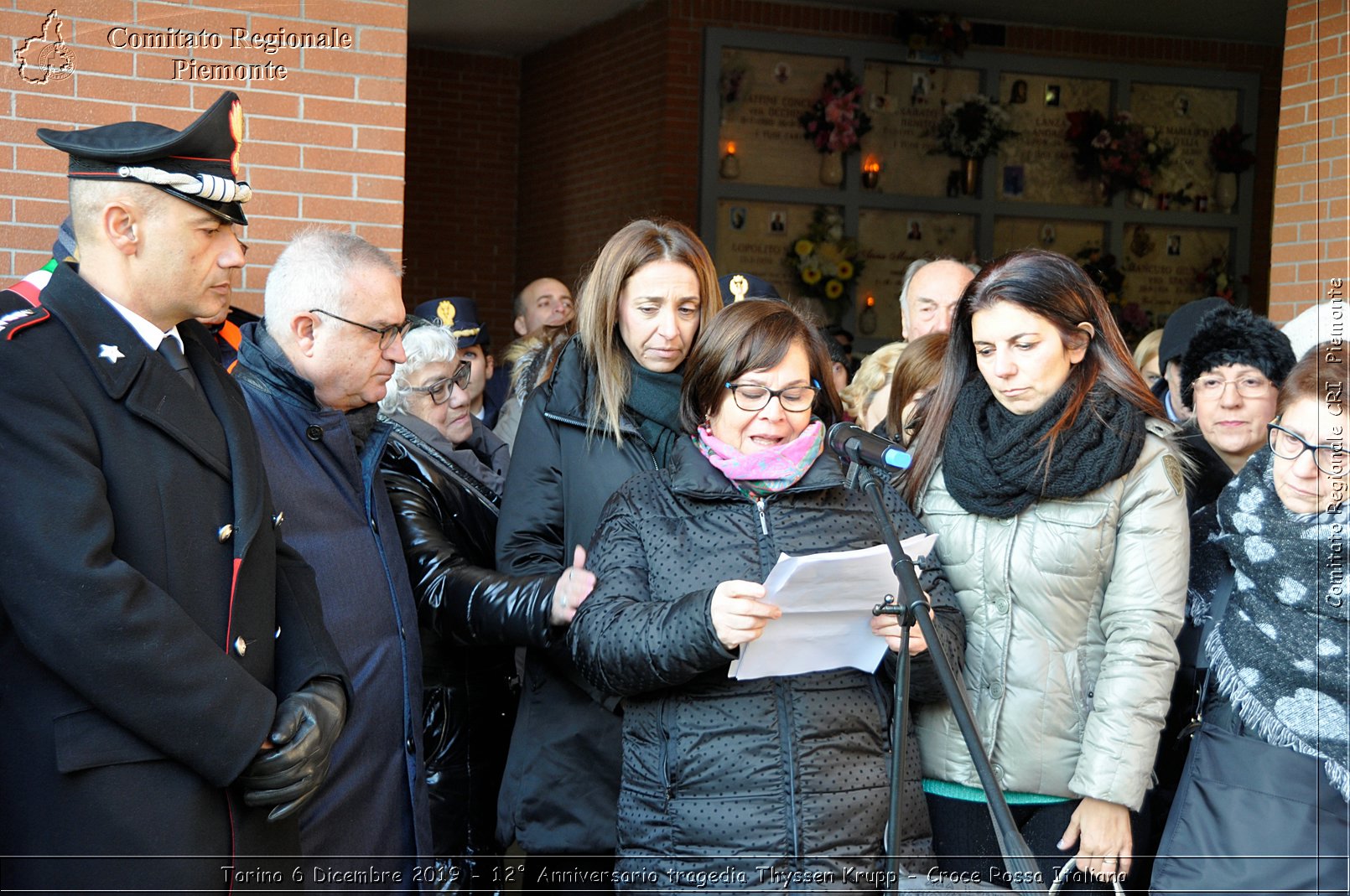 Torino 6 Dicembre 2019 - 12 Anniversario tragedia Thyssen Krupp - Croce Rossa Italiana