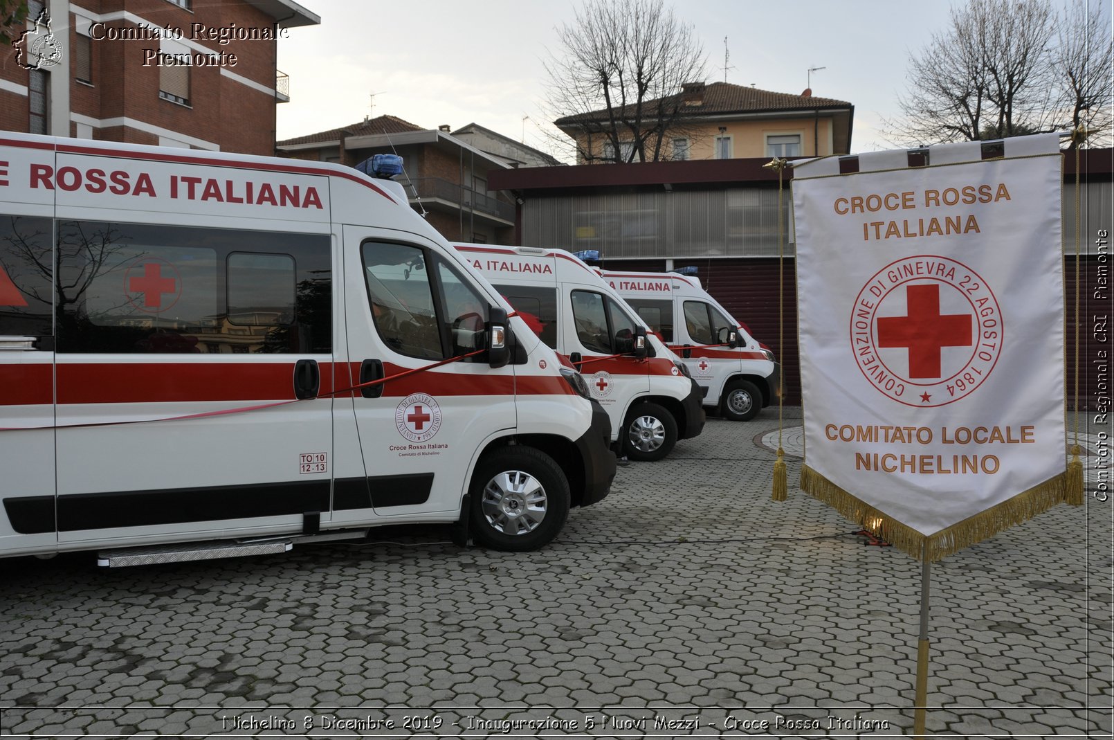 Nichelino 8 Dicembre 2019 - Inaugurazione 5 Nuovi Mezzi - Croce Rossa Italiana