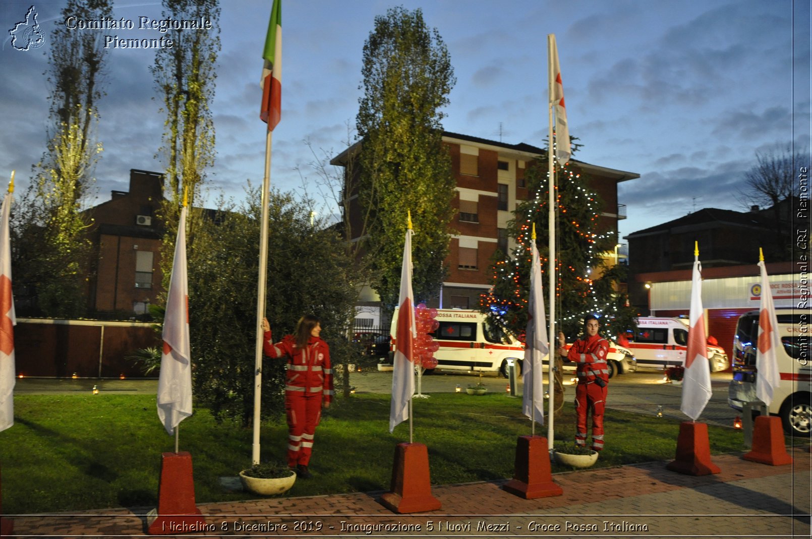 Nichelino 8 Dicembre 2019 - Inaugurazione 5 Nuovi Mezzi - Croce Rossa Italiana