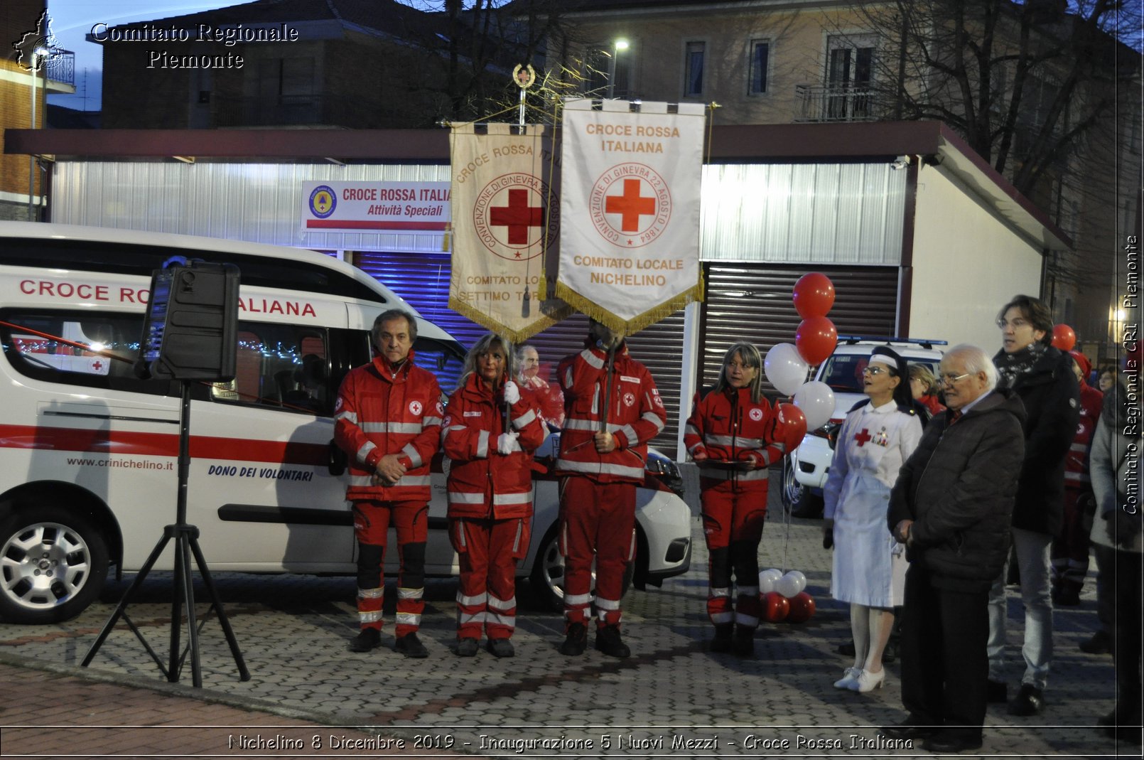 Nichelino 8 Dicembre 2019 - Inaugurazione 5 Nuovi Mezzi - Croce Rossa Italiana