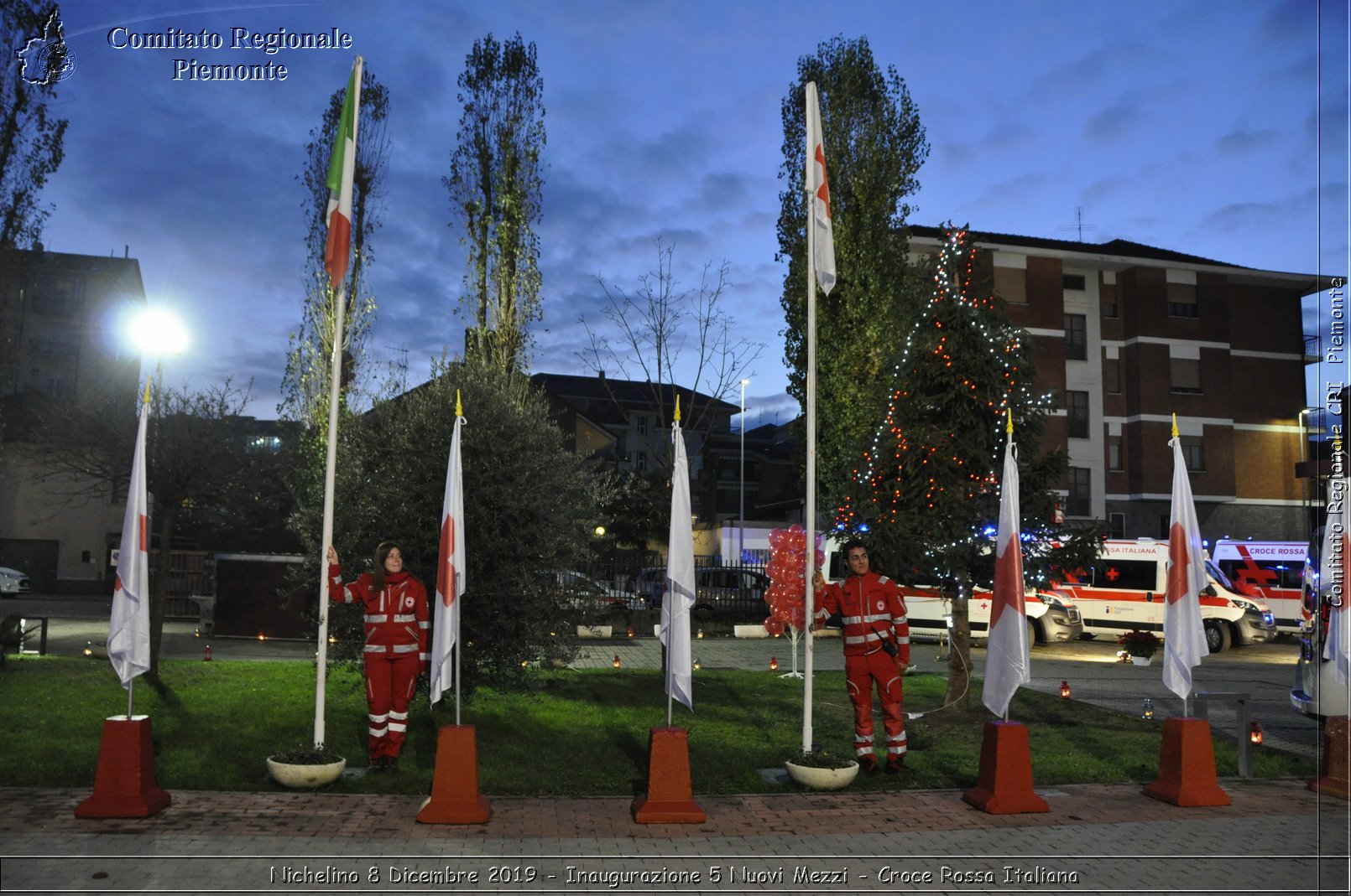 Nichelino 8 Dicembre 2019 - Inaugurazione 5 Nuovi Mezzi - Croce Rossa Italiana