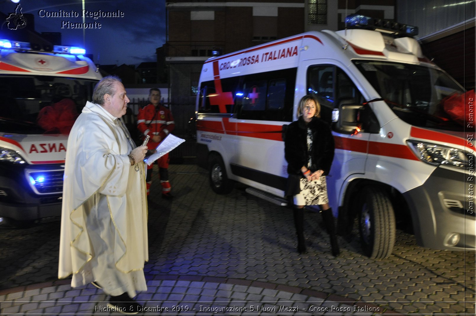 Nichelino 8 Dicembre 2019 - Inaugurazione 5 Nuovi Mezzi - Croce Rossa Italiana