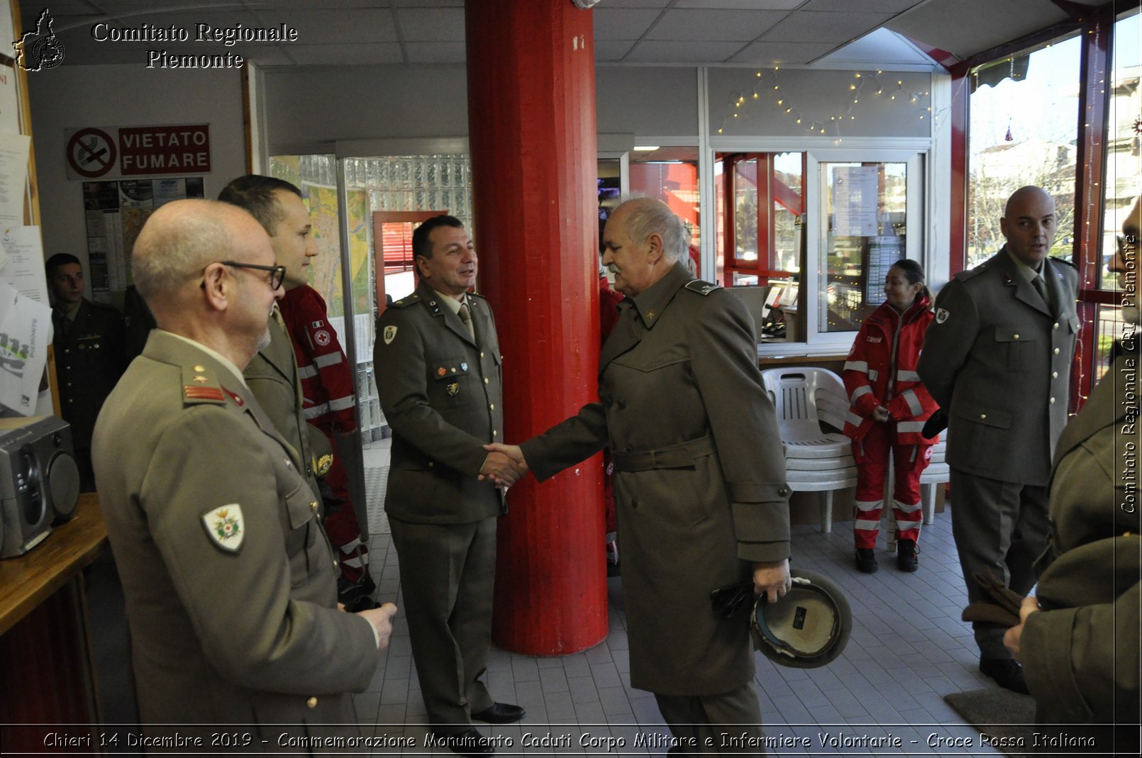 Chieri 14 Dicembre 2019 - Commemorazione Monumento Caduti Corpo Militare e Infermiere Volontarie - Croce Rossa Italiana