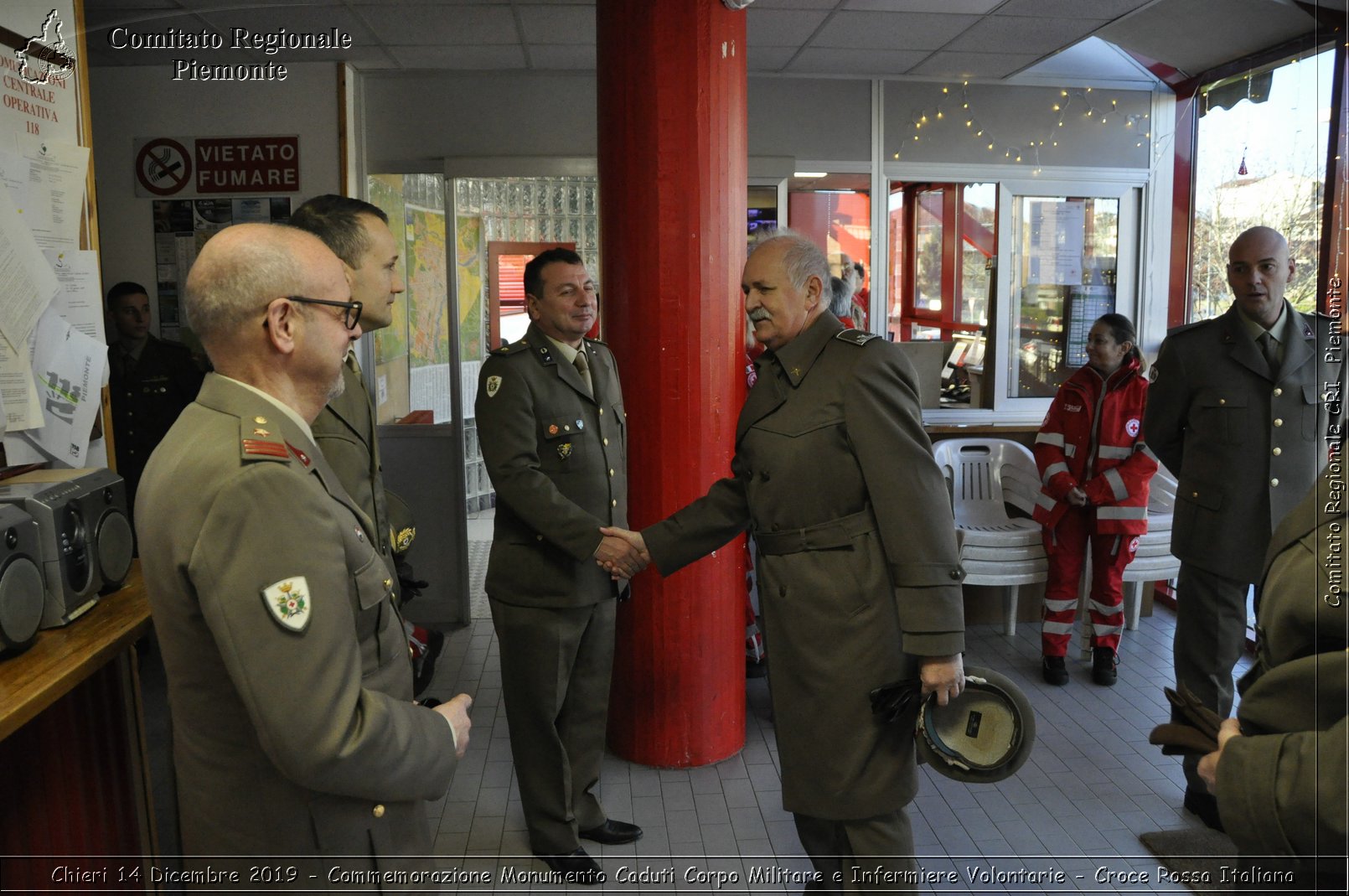 Chieri 14 Dicembre 2019 - Commemorazione Monumento Caduti Corpo Militare e Infermiere Volontarie - Croce Rossa Italiana