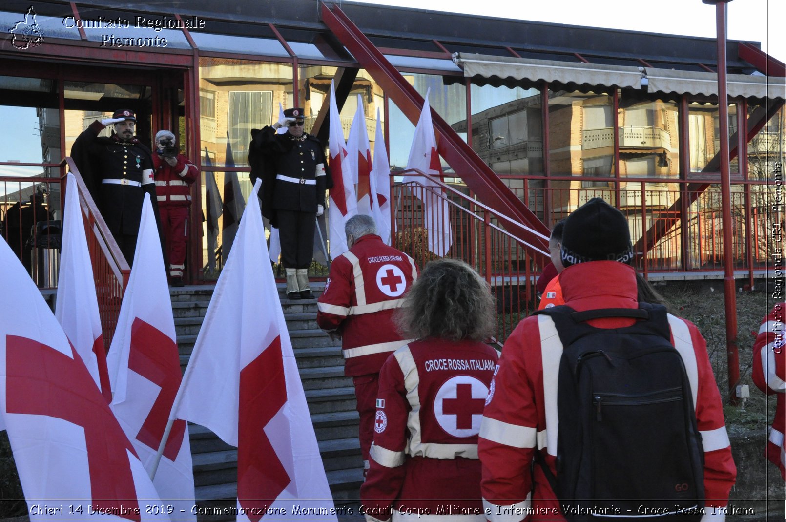 Chieri 14 Dicembre 2019 - Commemorazione Monumento Caduti Corpo Militare e Infermiere Volontarie - Croce Rossa Italiana