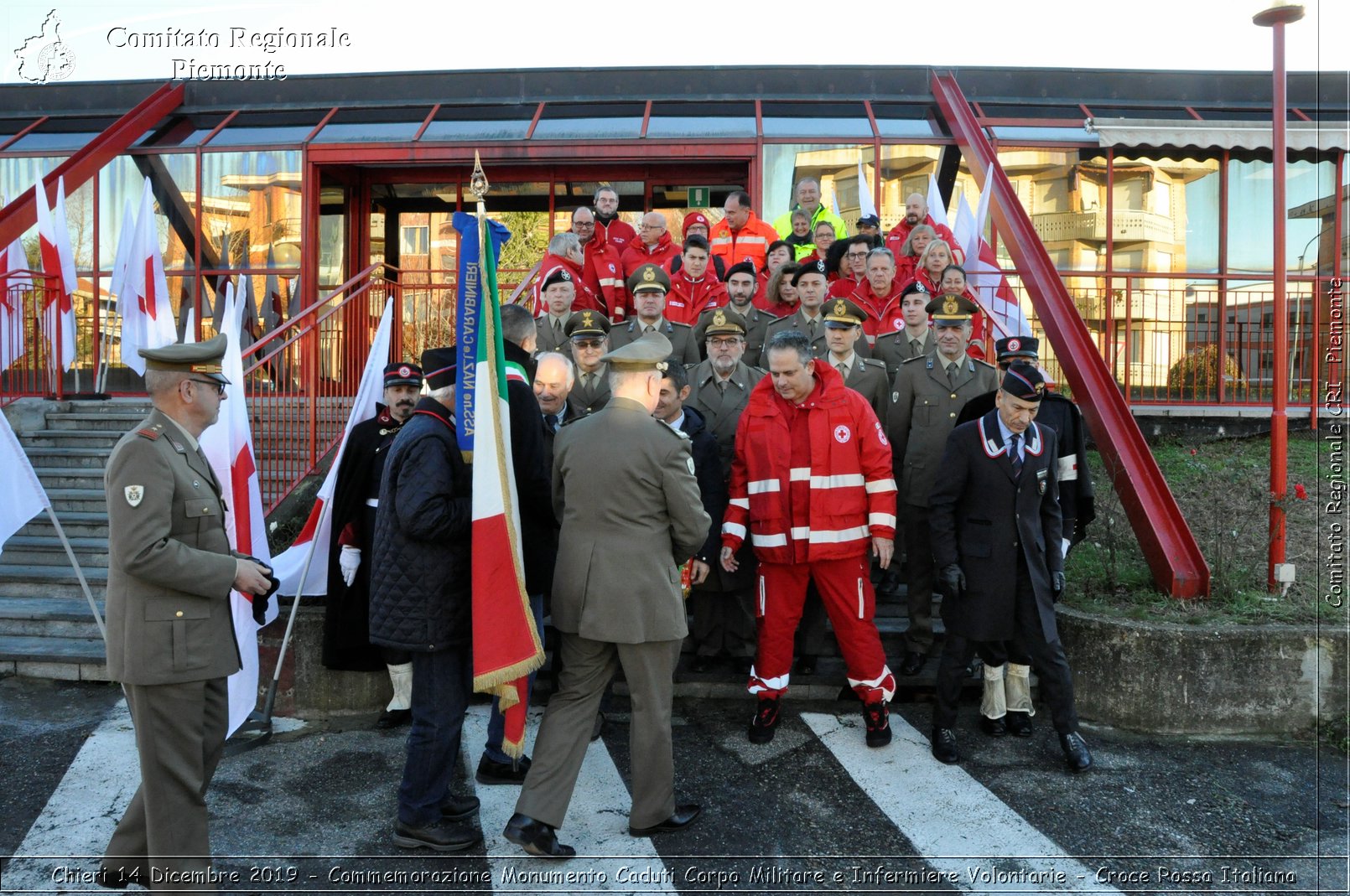 Chieri 14 Dicembre 2019 - Commemorazione Monumento Caduti Corpo Militare e Infermiere Volontarie - Croce Rossa Italiana