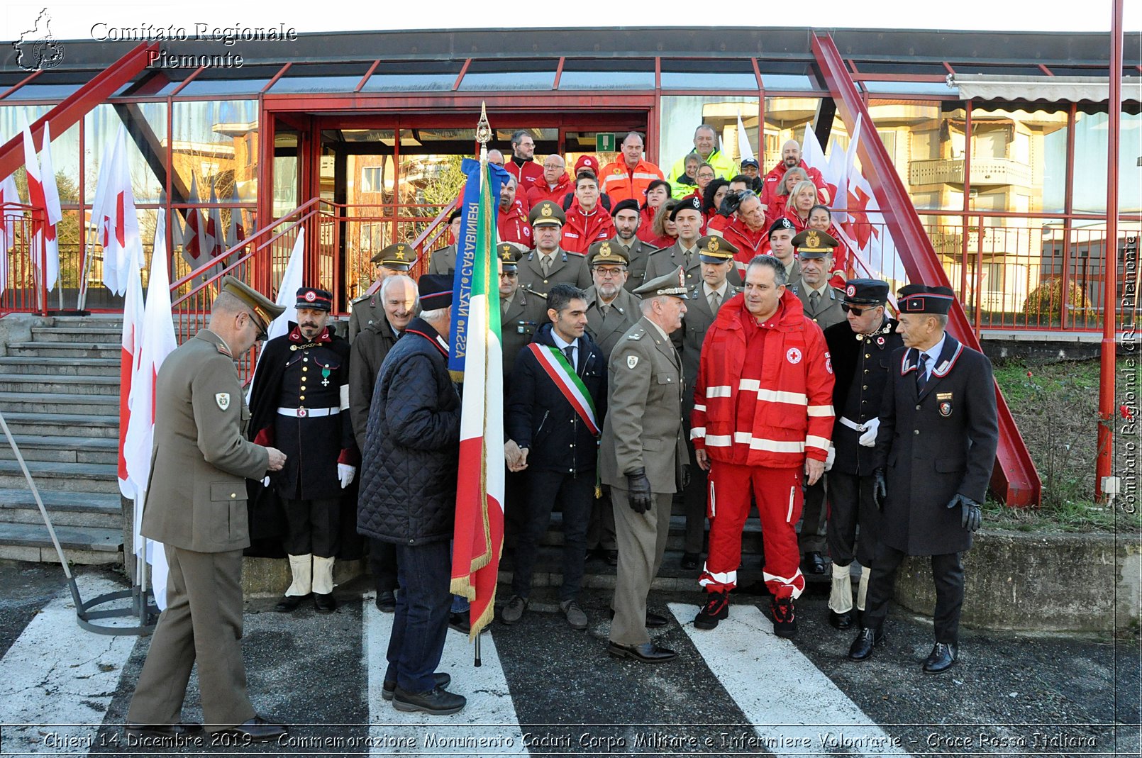 Chieri 14 Dicembre 2019 - Commemorazione Monumento Caduti Corpo Militare e Infermiere Volontarie - Croce Rossa Italiana