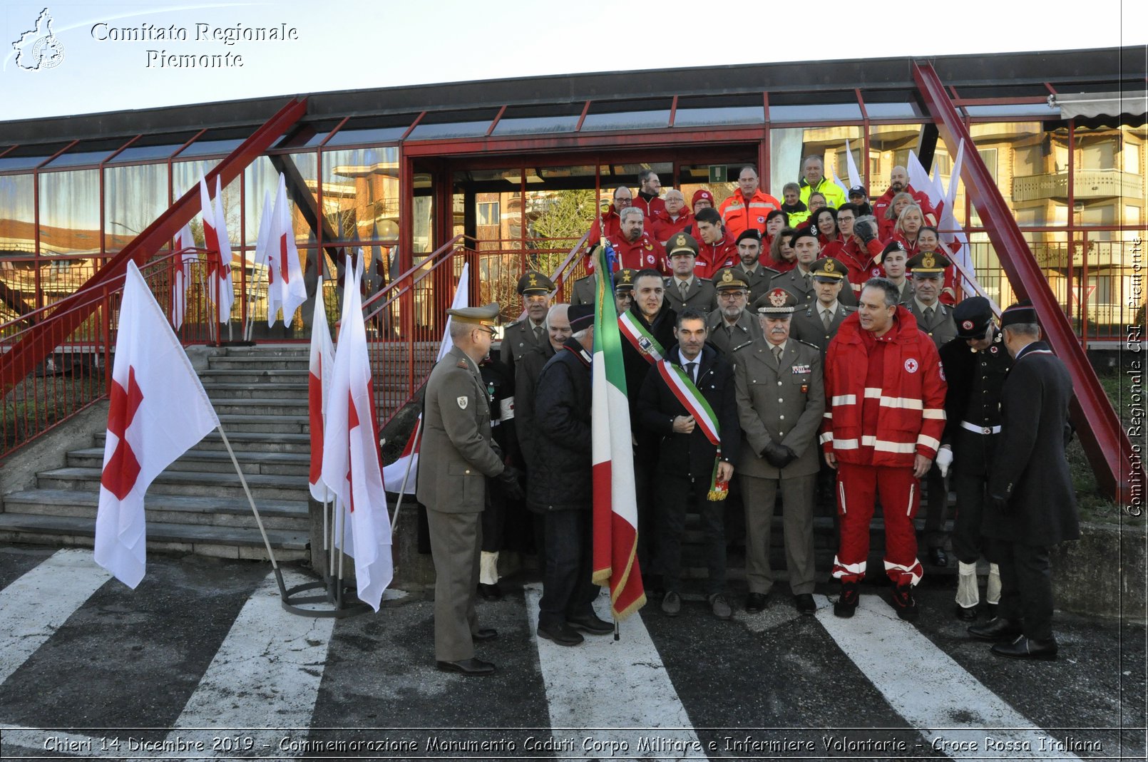 Chieri 14 Dicembre 2019 - Commemorazione Monumento Caduti Corpo Militare e Infermiere Volontarie - Croce Rossa Italiana