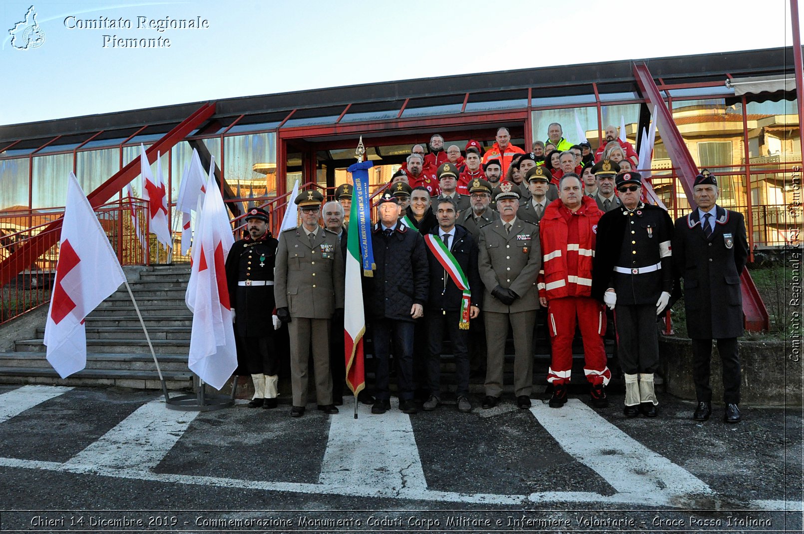 Chieri 14 Dicembre 2019 - Commemorazione Monumento Caduti Corpo Militare e Infermiere Volontarie - Croce Rossa Italiana