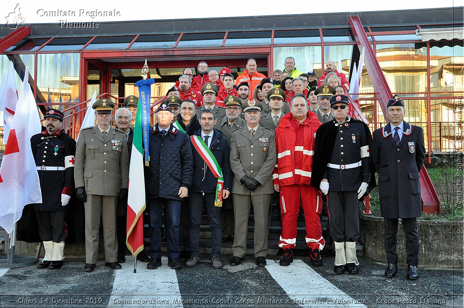 Chieri 14 Dicembre 2019 - Commemorazione Monumento Caduti Corpo Militare e Infermiere Volontarie - Croce Rossa Italiana